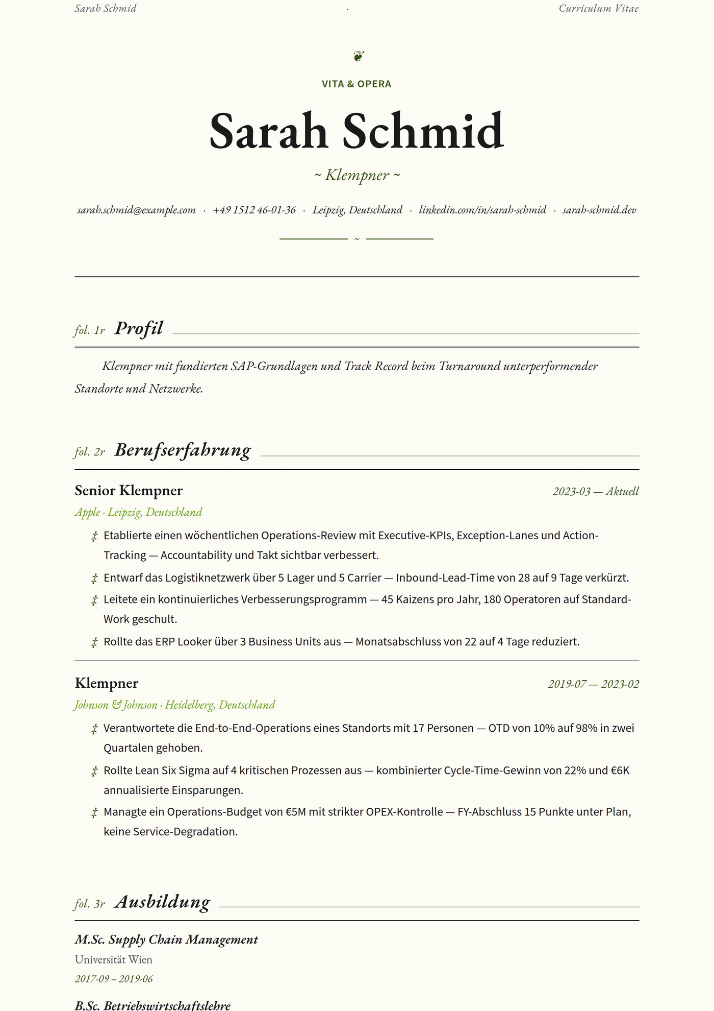 ATS Folio — Senior