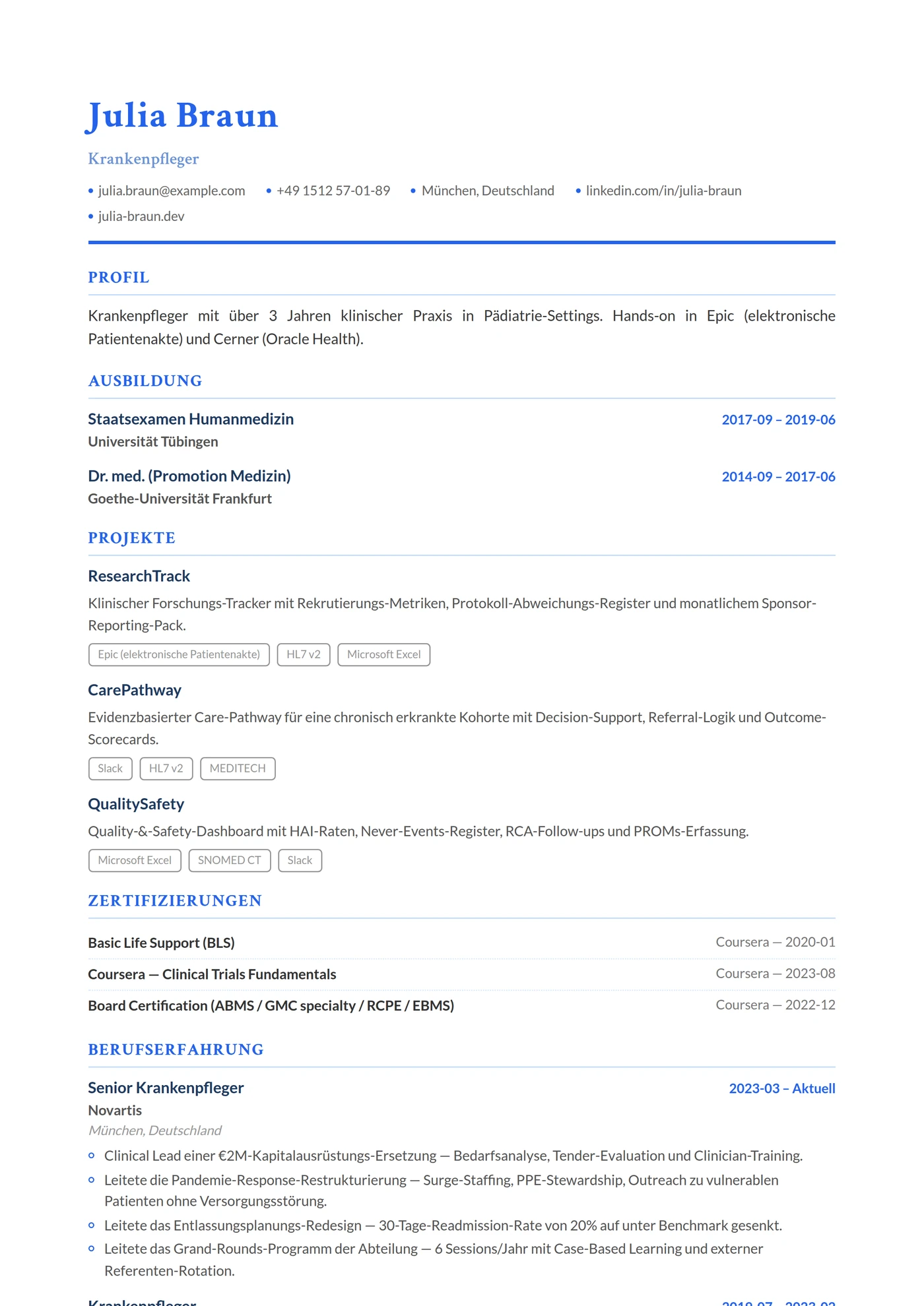 Medizin & Gesundheitswissenschaften — Senior