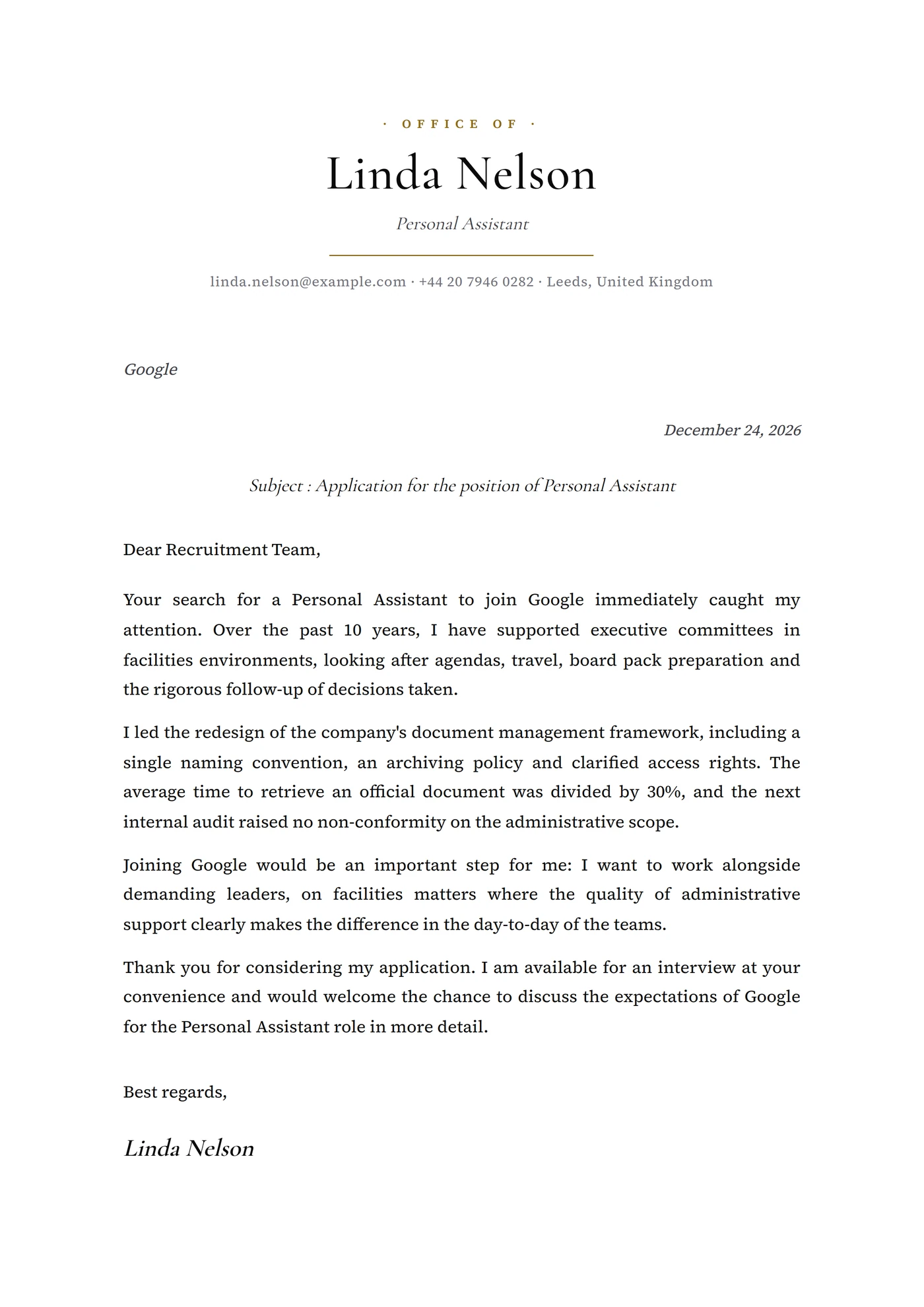 Presidential — Senior