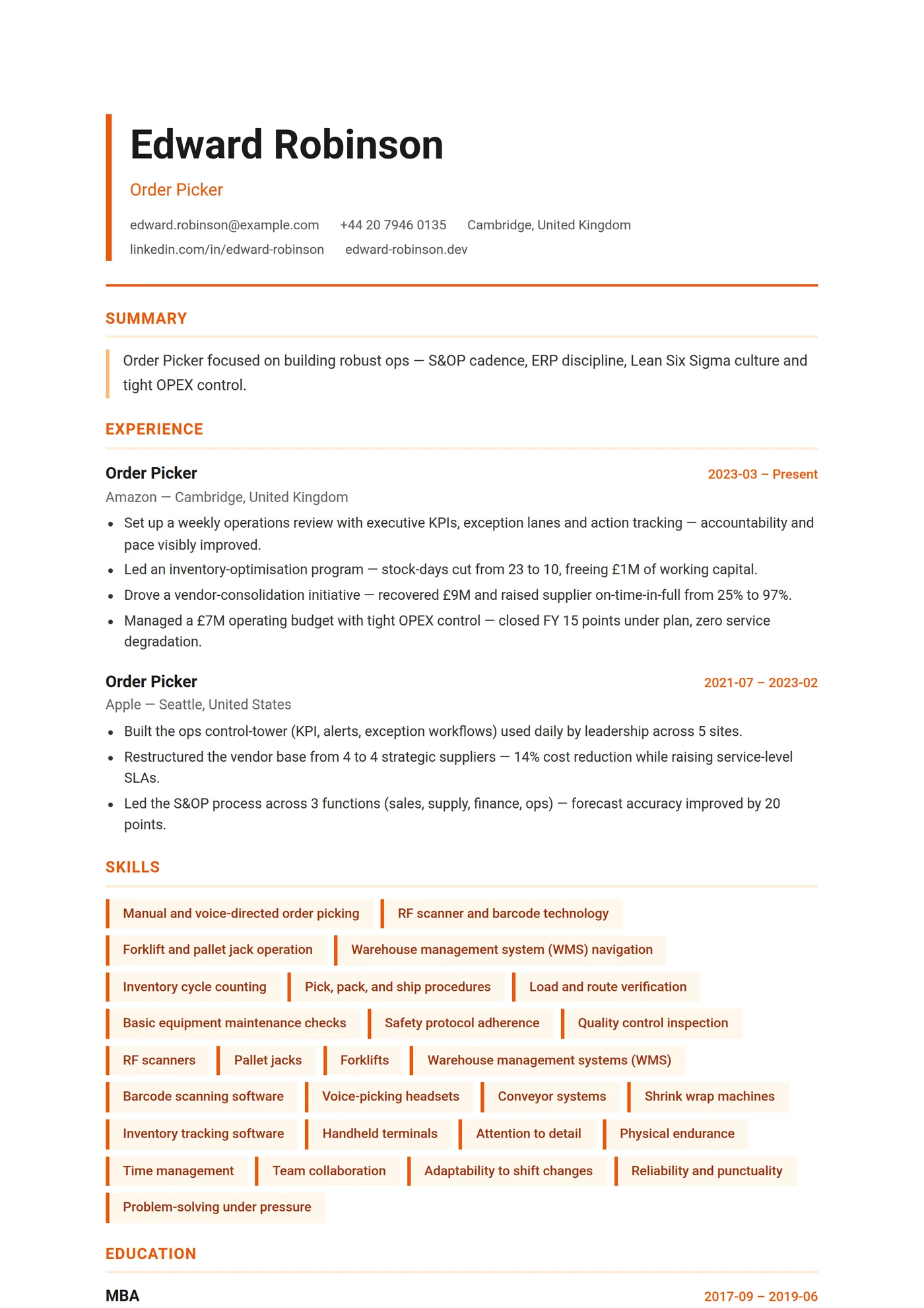 ATS Logistics — Mid-level