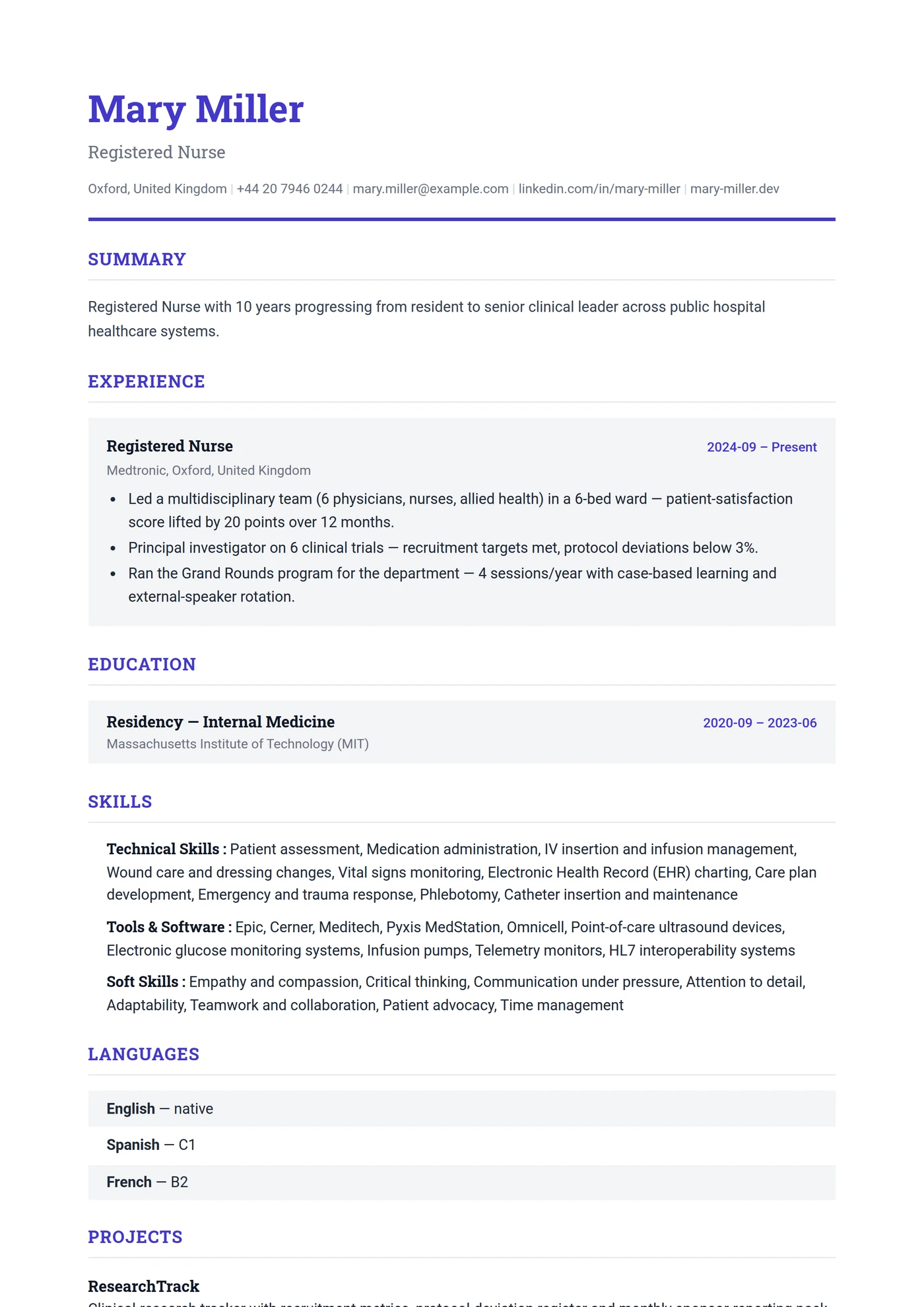 ATS Structured — Junior