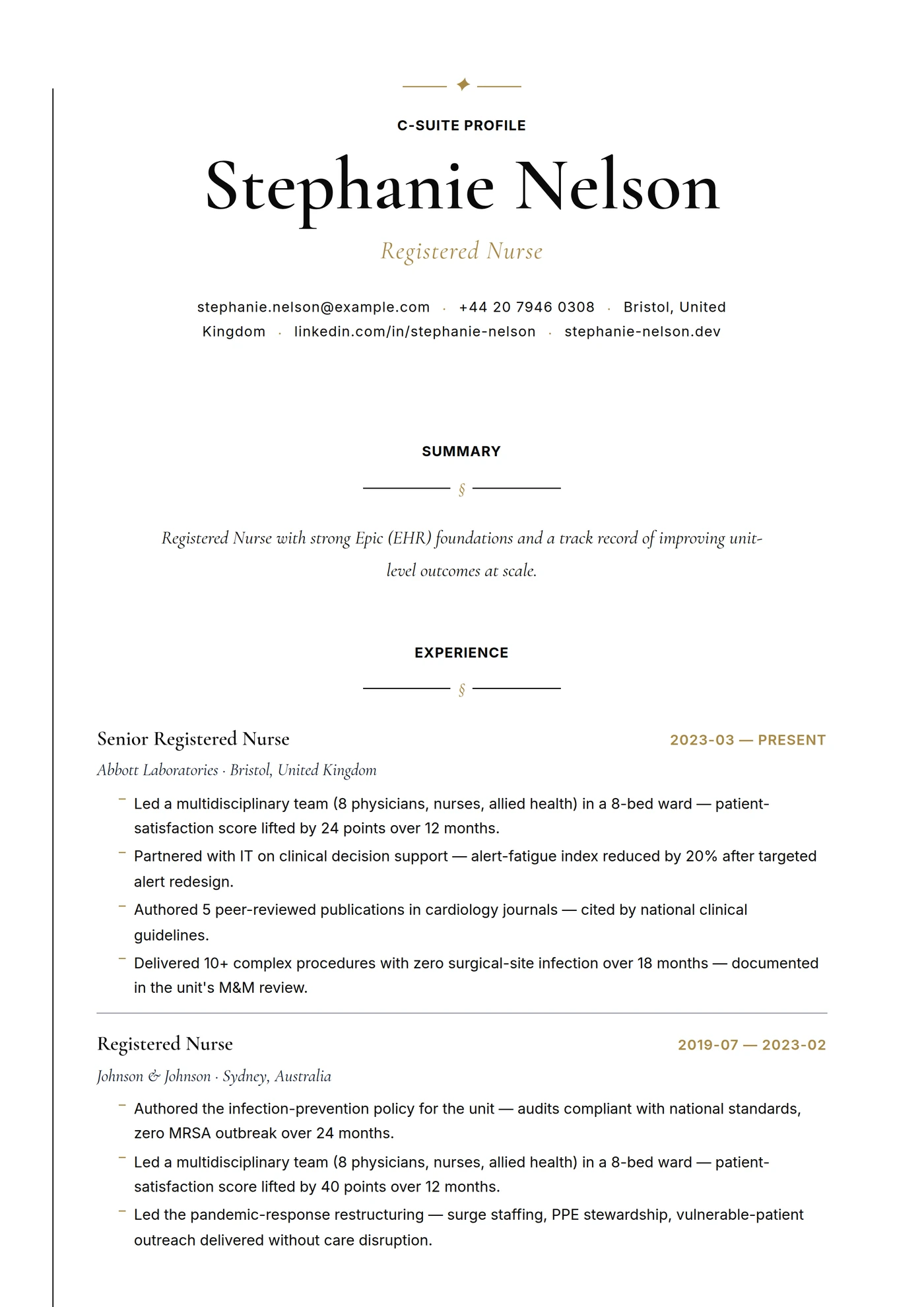 C-Suite Elegant — Senior