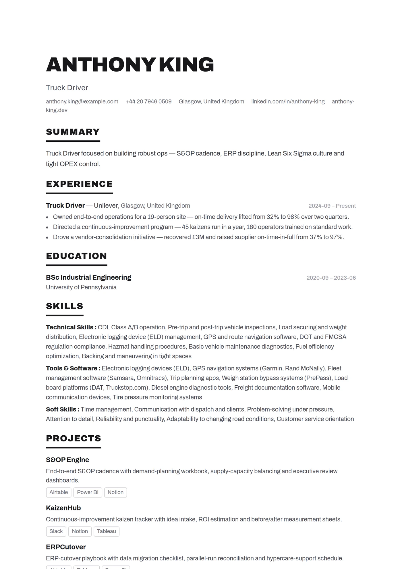 ATS Bold Headers — Junior