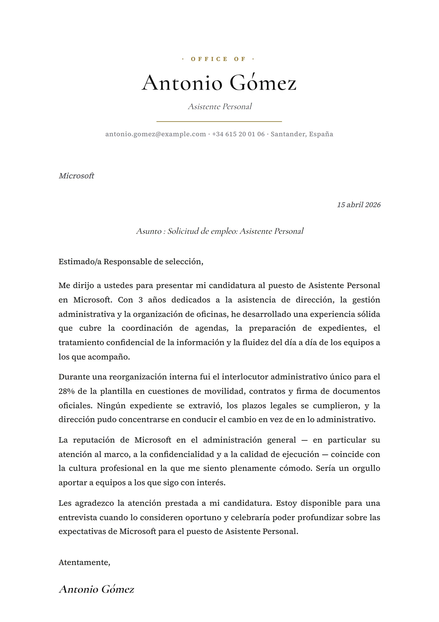 Presidencial — Senior