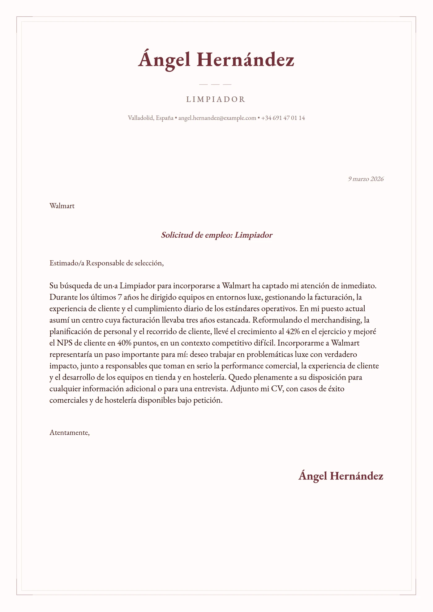 Terciopelo burdeos — Senior