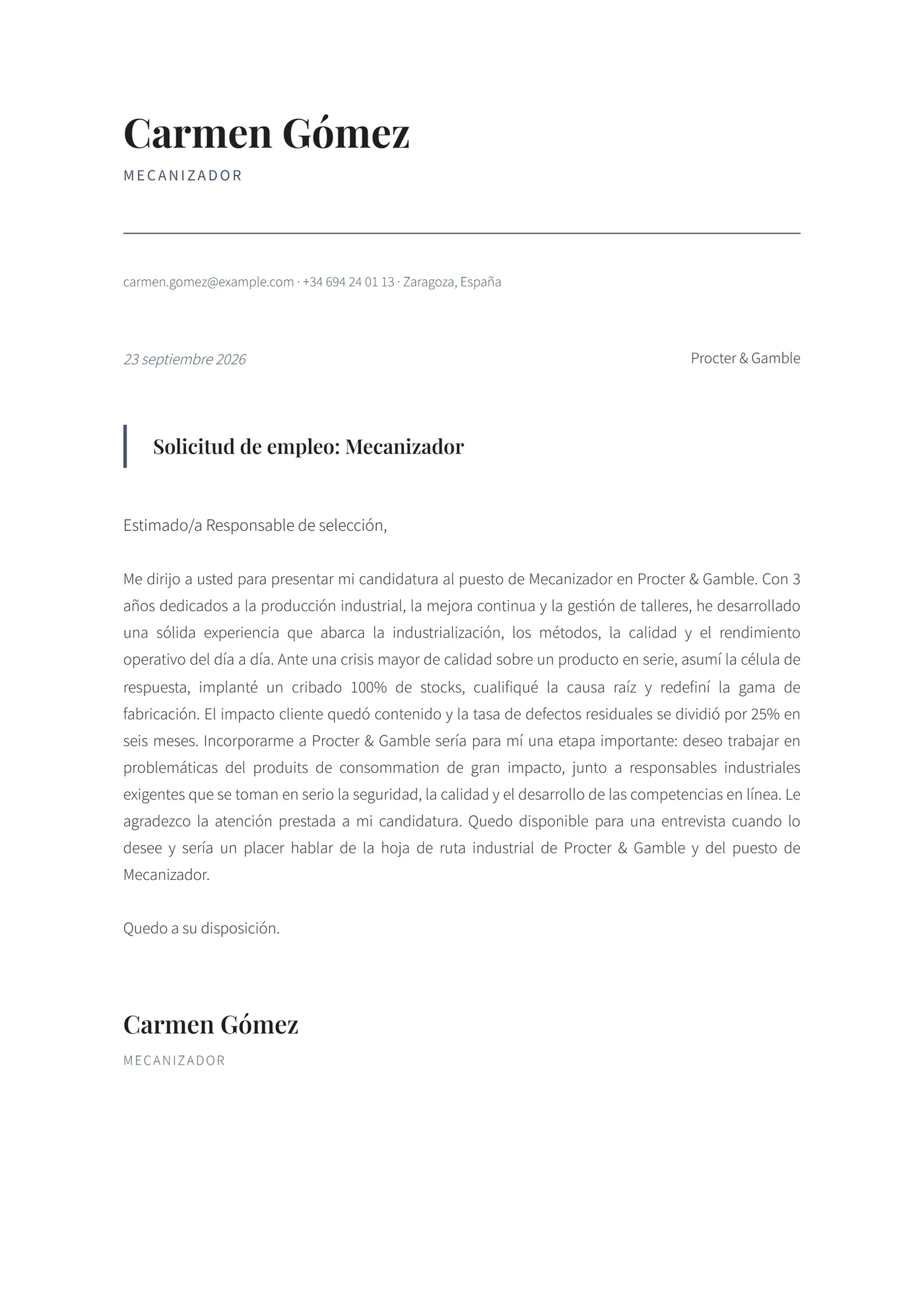 Exec Finanzas Moderna — Senior