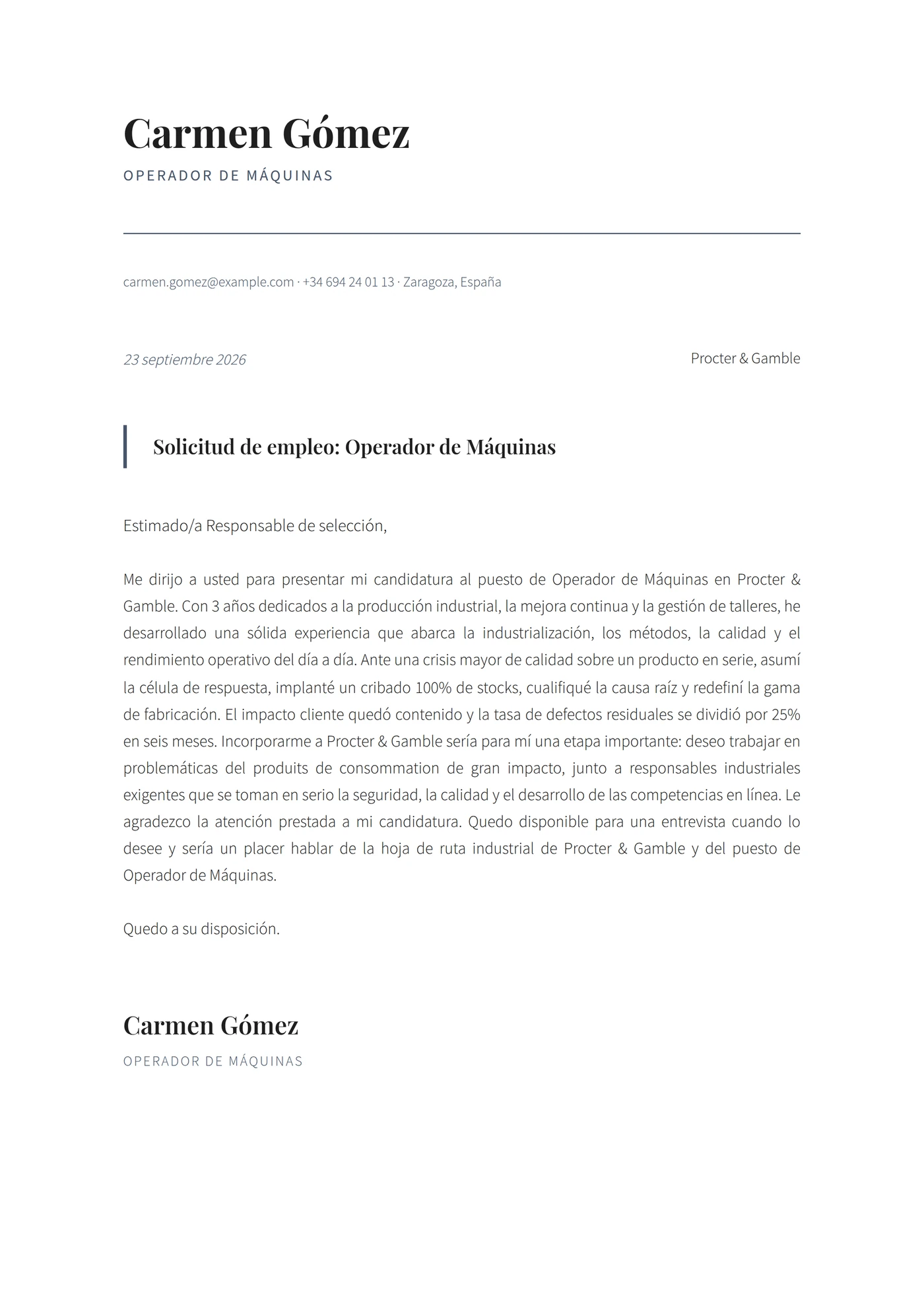 Exec Finanzas Moderna — Senior