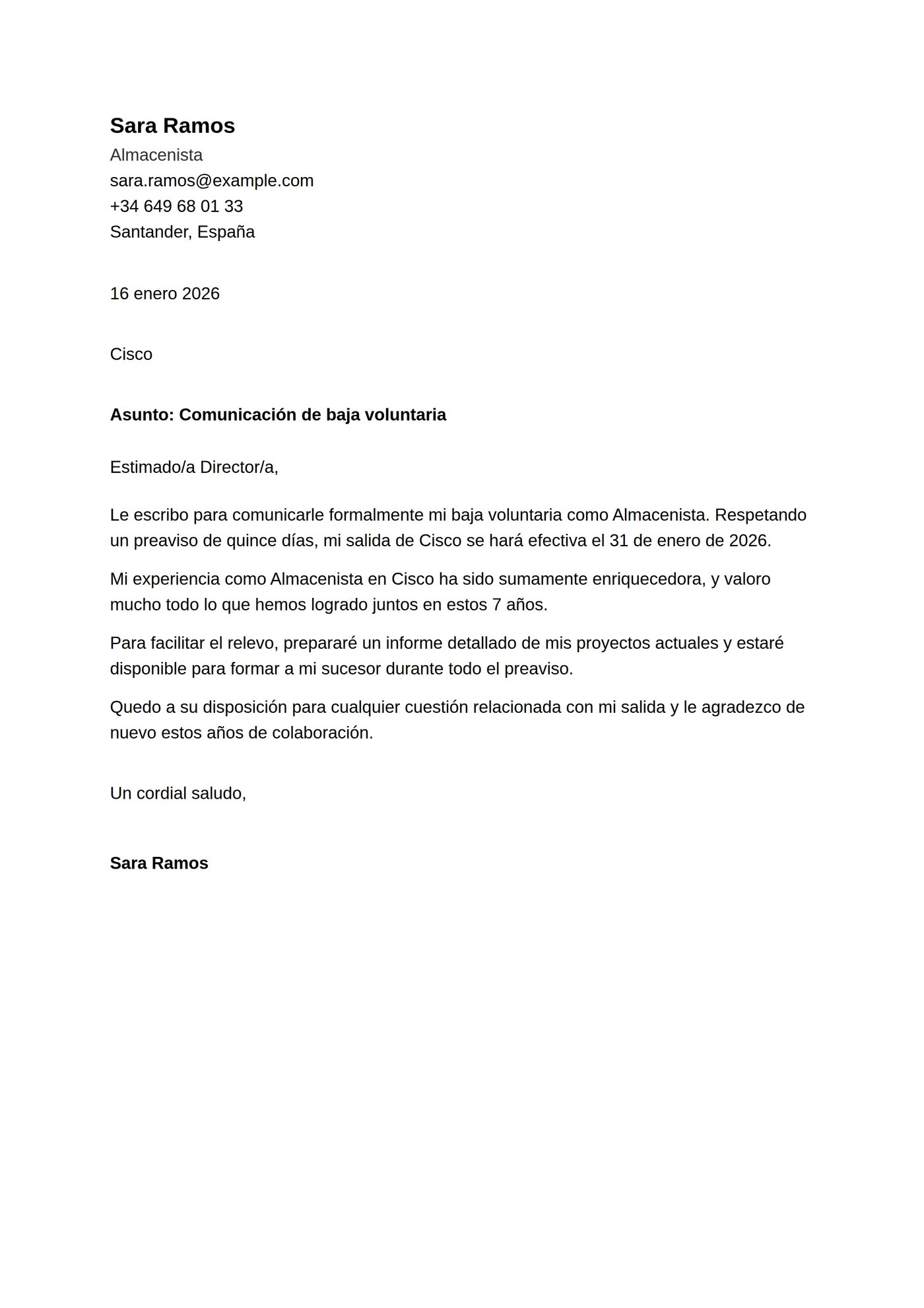 ATS limpia — Junior