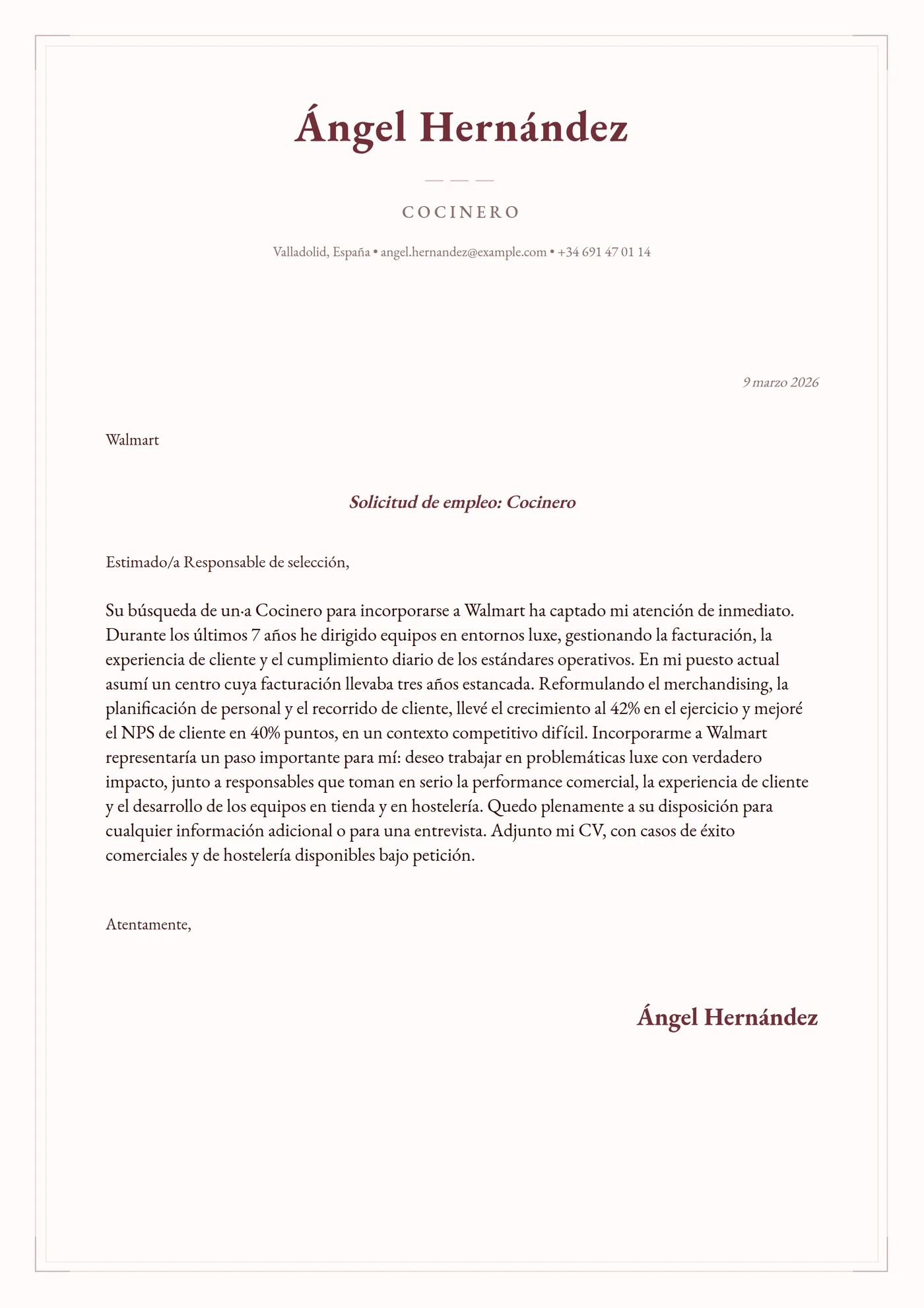 Terciopelo burdeos — Senior