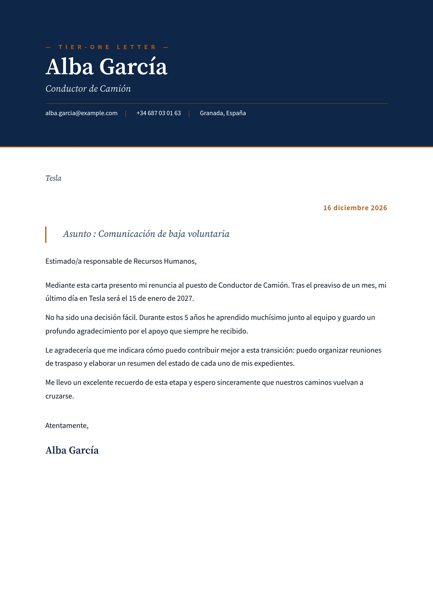 Banco tier-one — Senior
