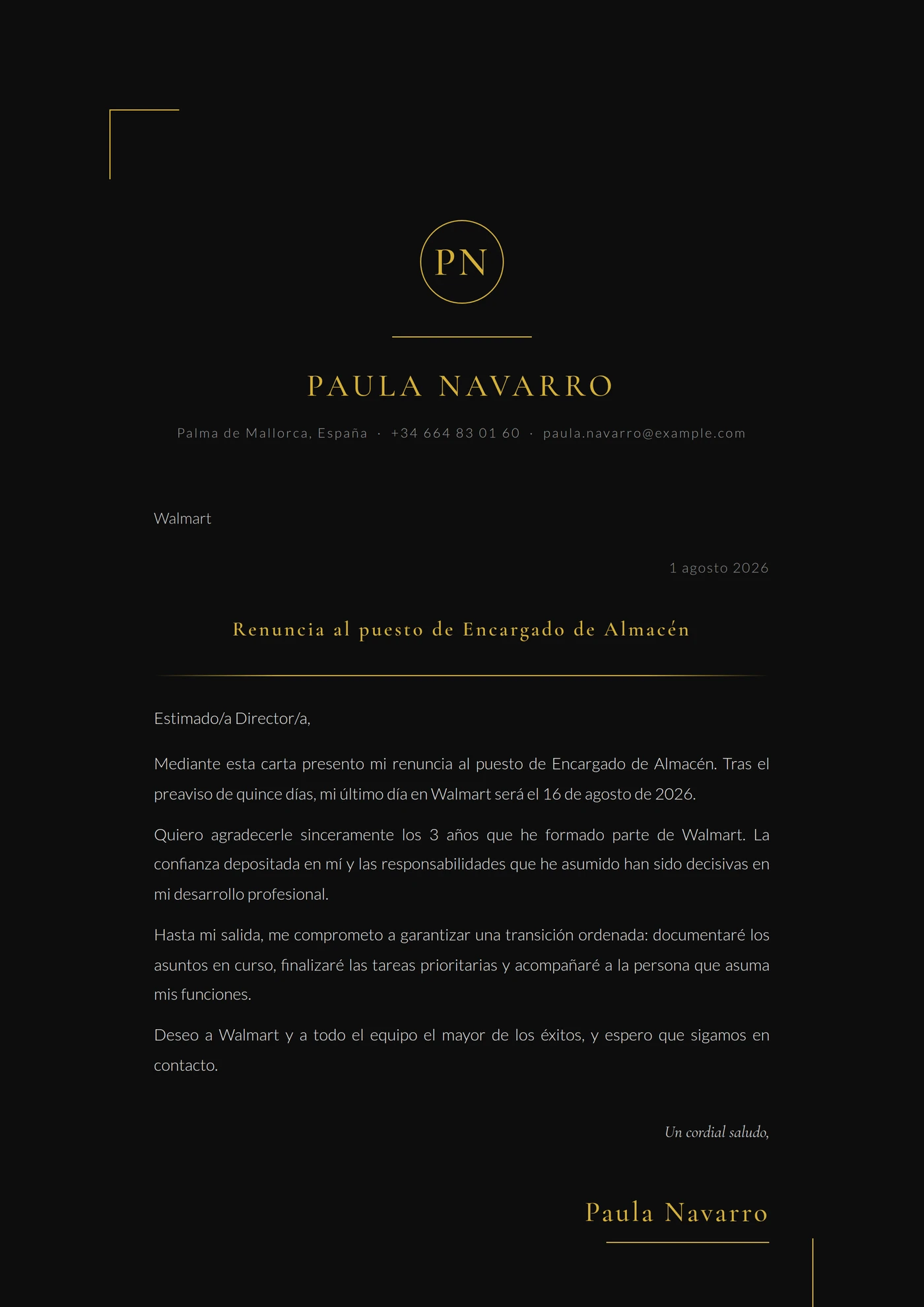 Etiqueta negra — Senior