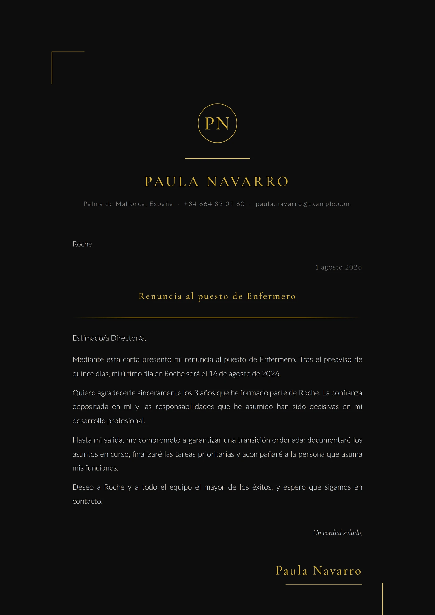 Etiqueta negra — Senior
