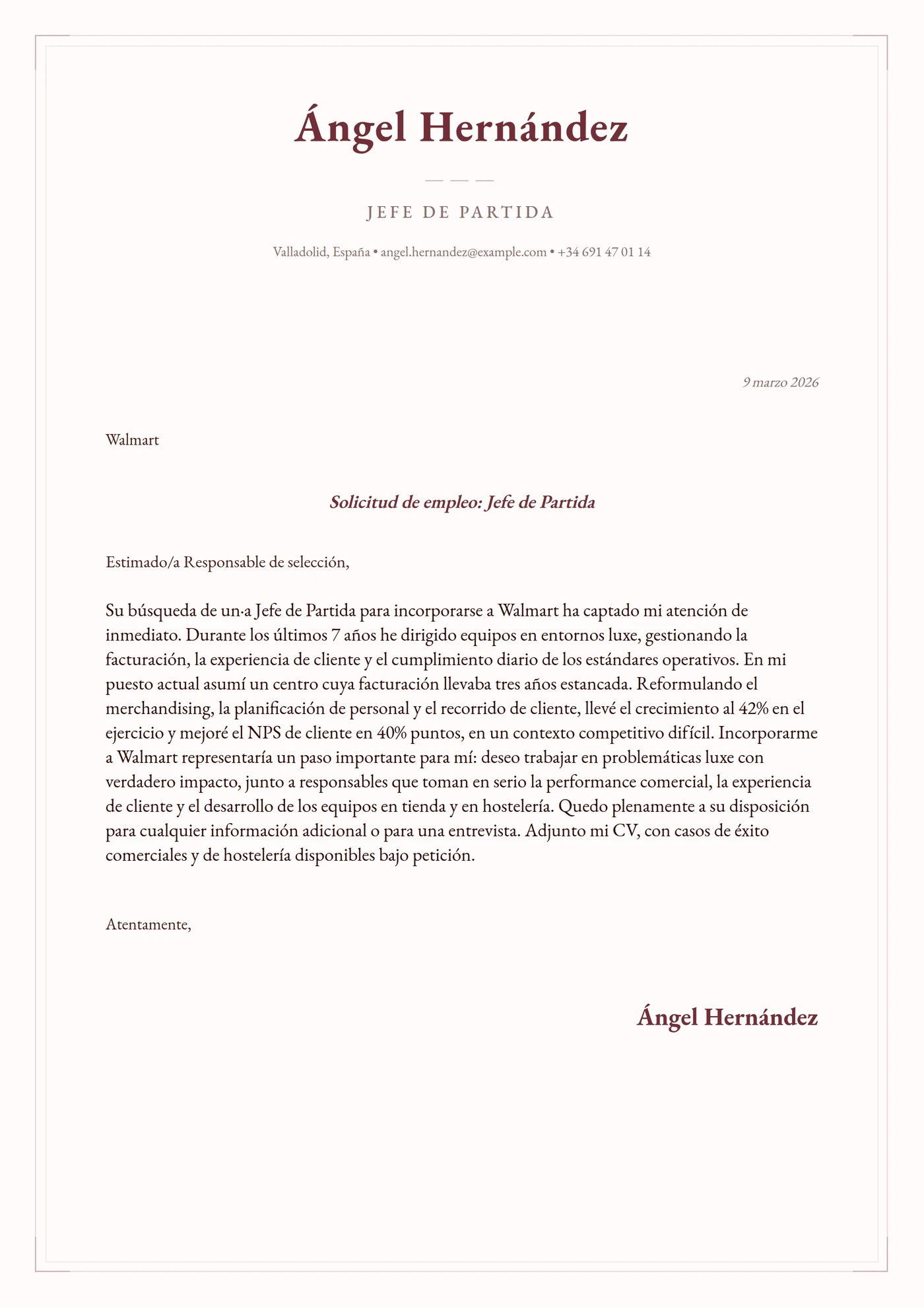 Terciopelo burdeos — Senior