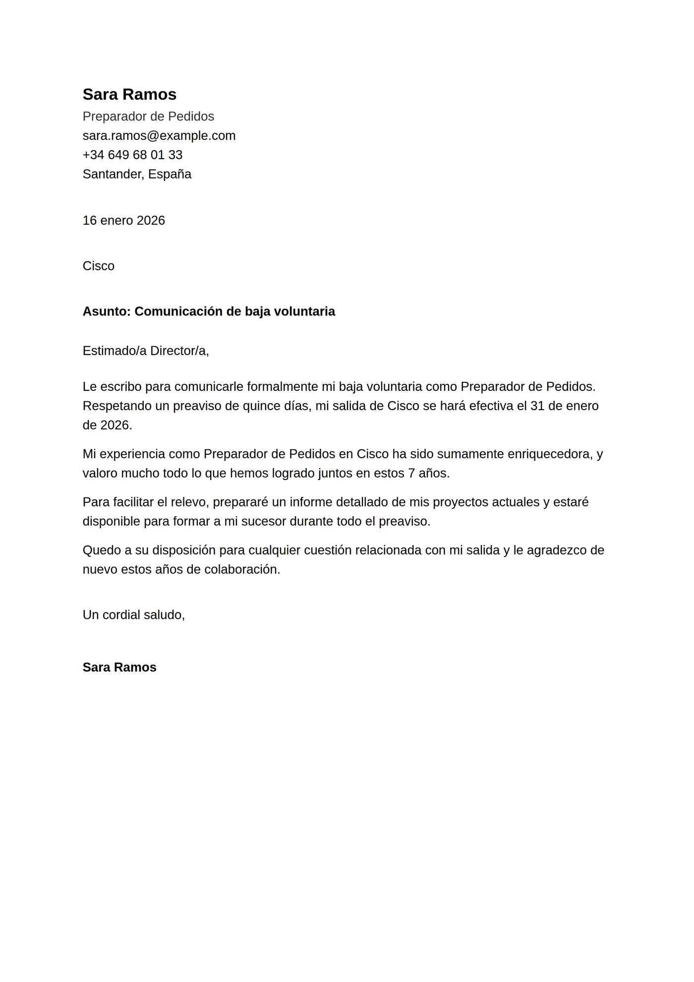 ATS limpia — Junior