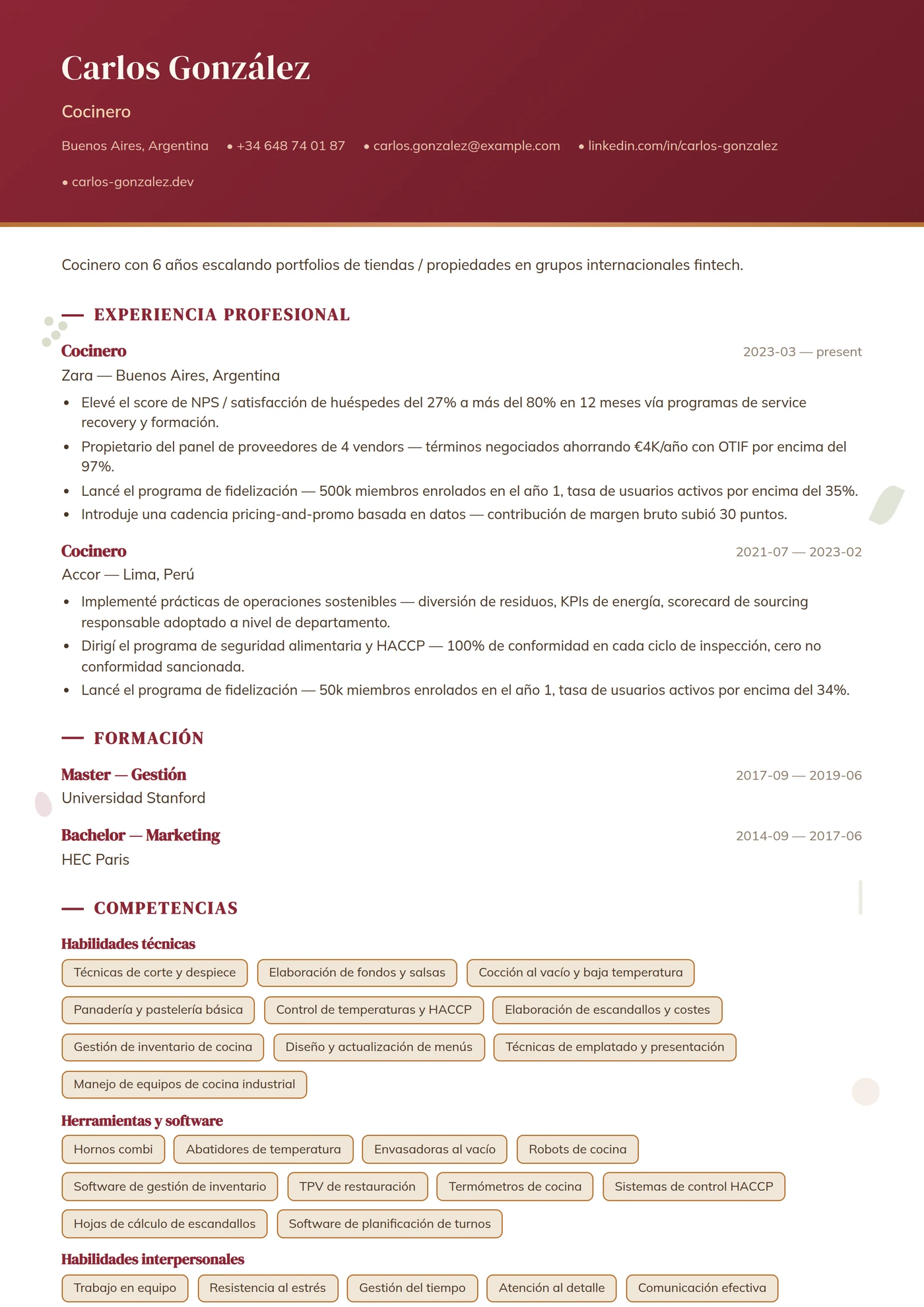 Oficio — Restauración — Intermedio