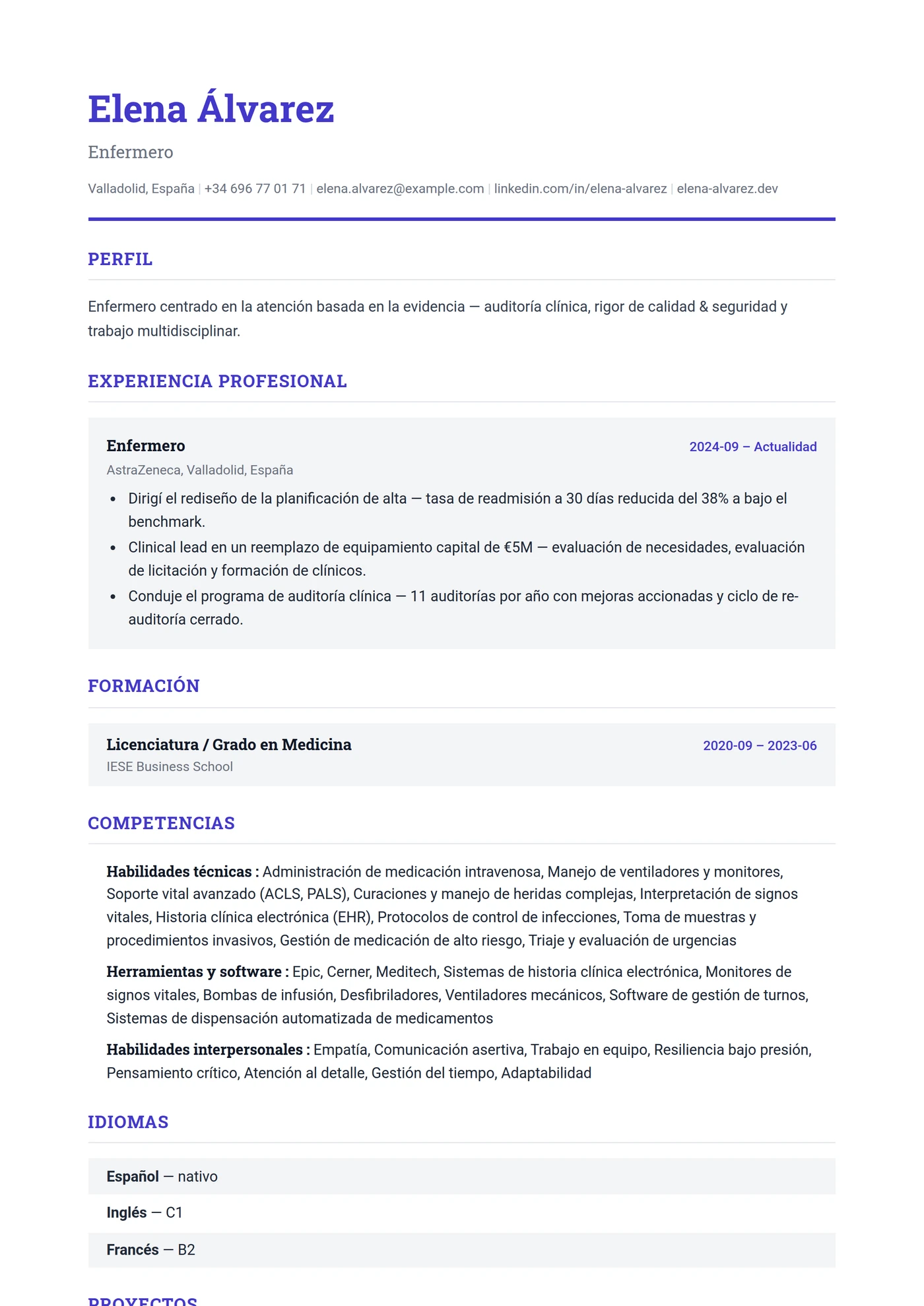 ATS Estructurado — Junior