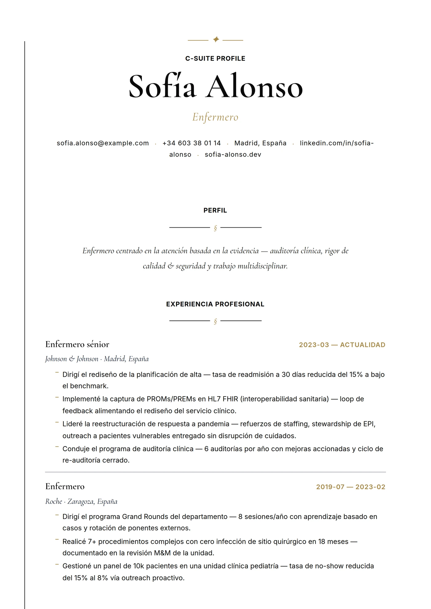 C-Suite Elegante — Senior