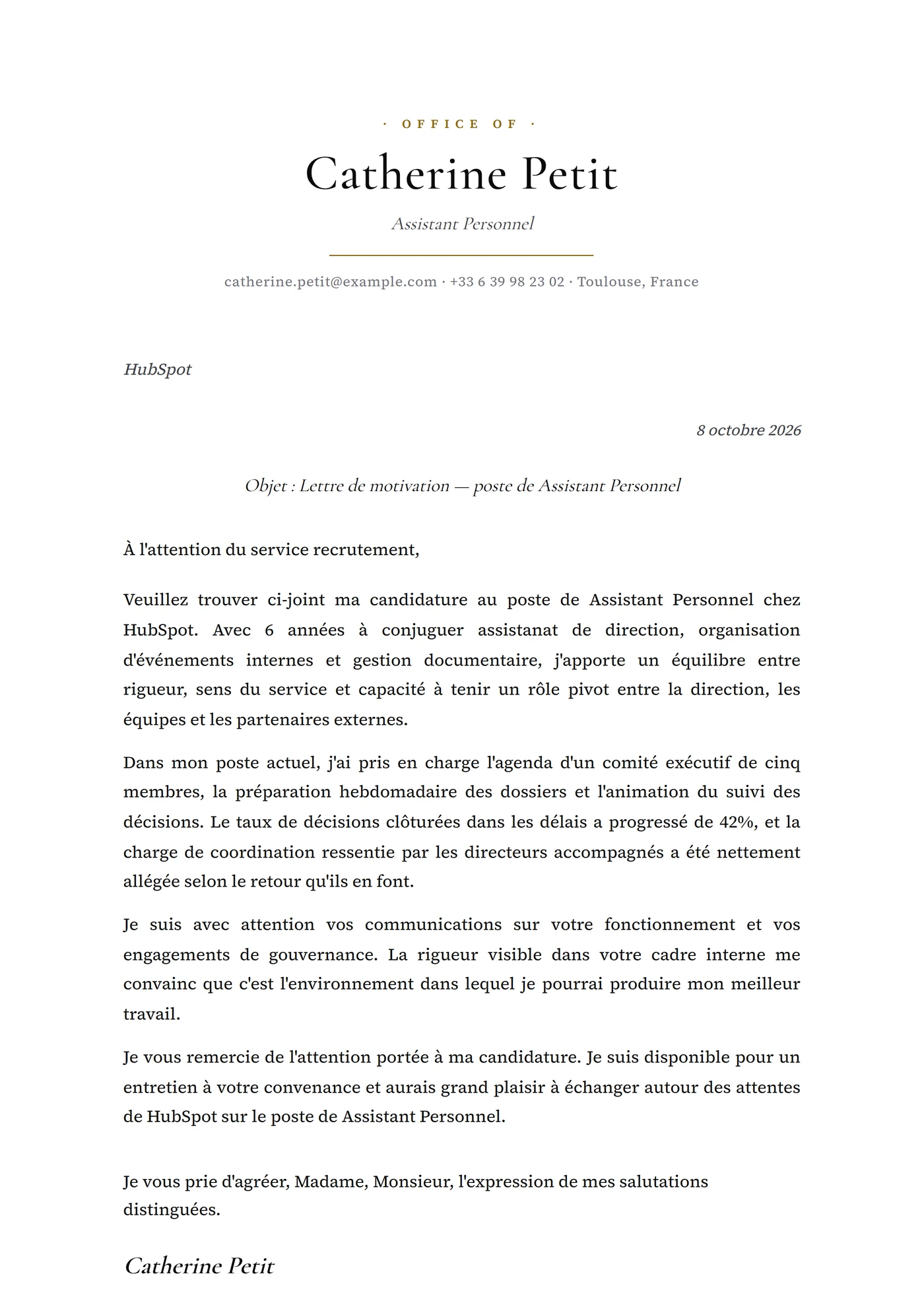 Présidentiel — Senior