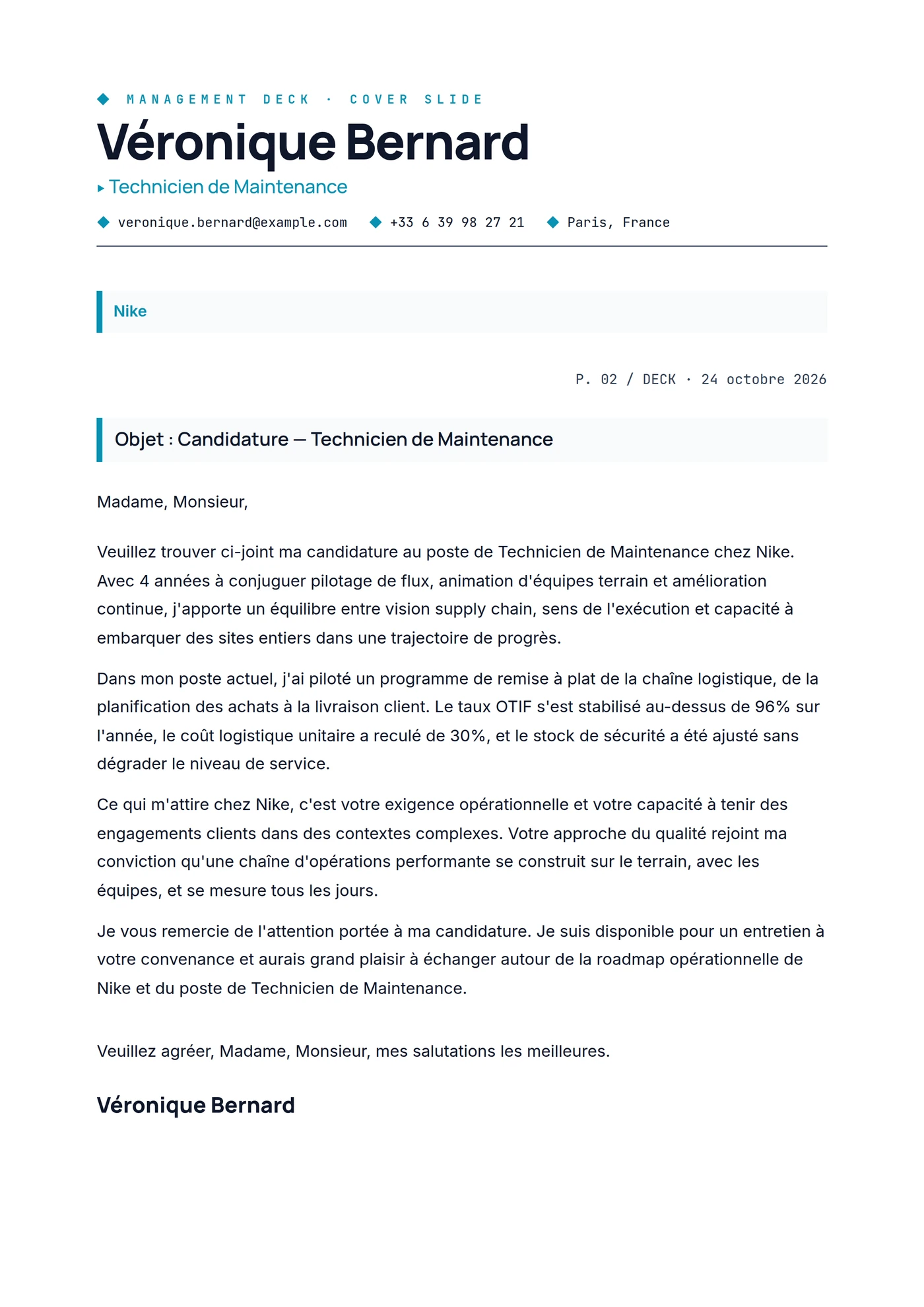 Management — Intermédiaire