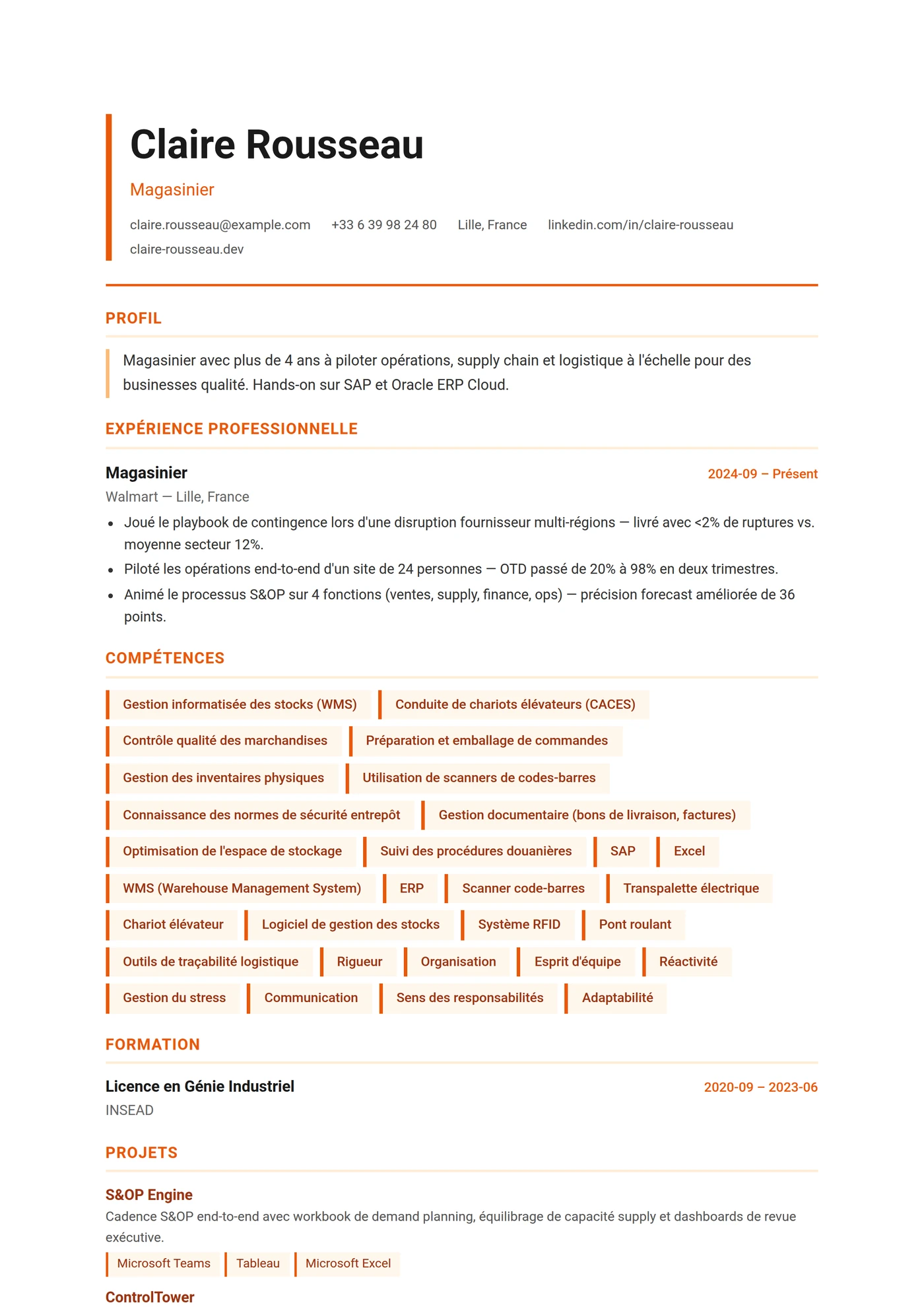 ATS Logistique — Junior