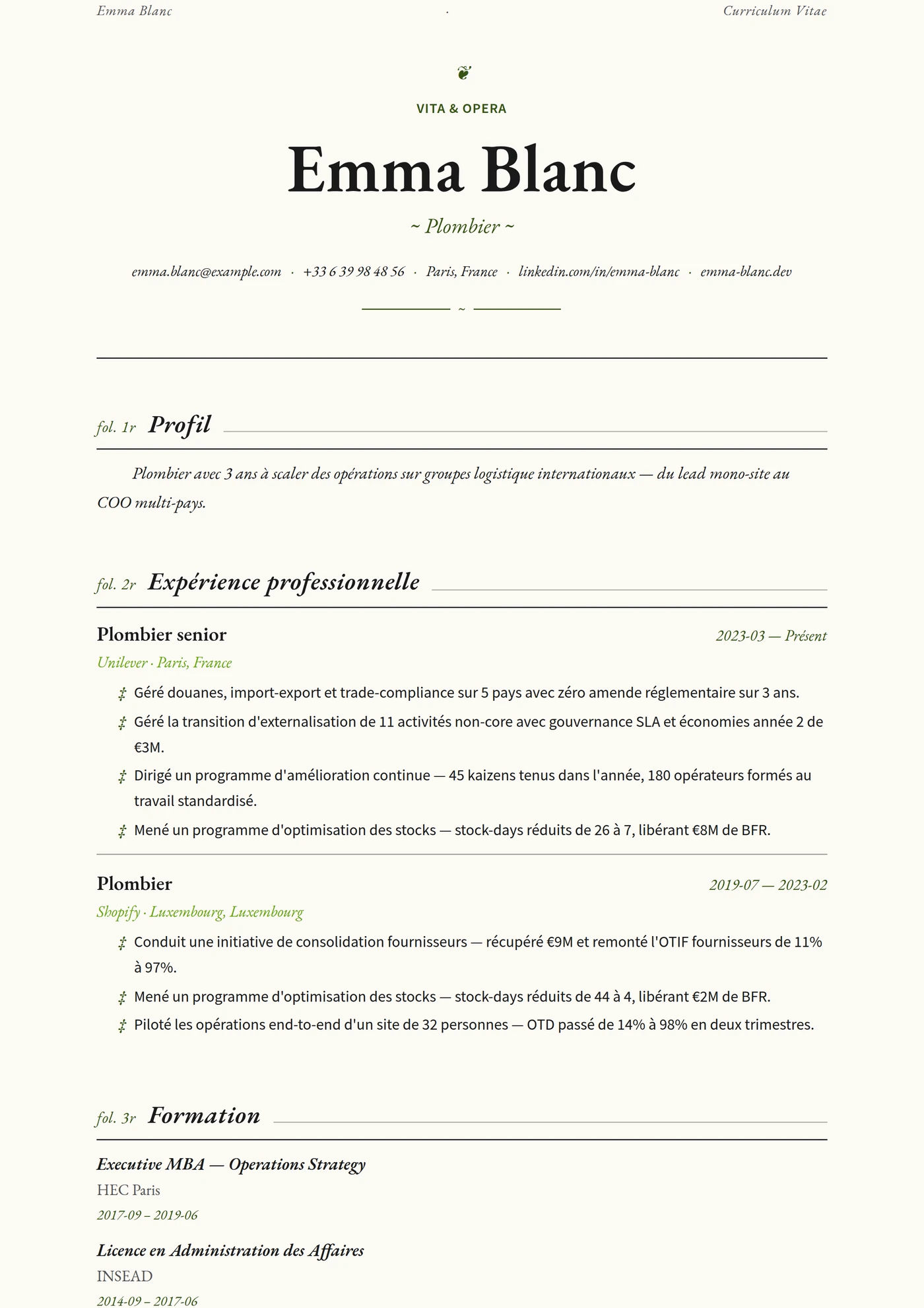 ATS Folio — Senior