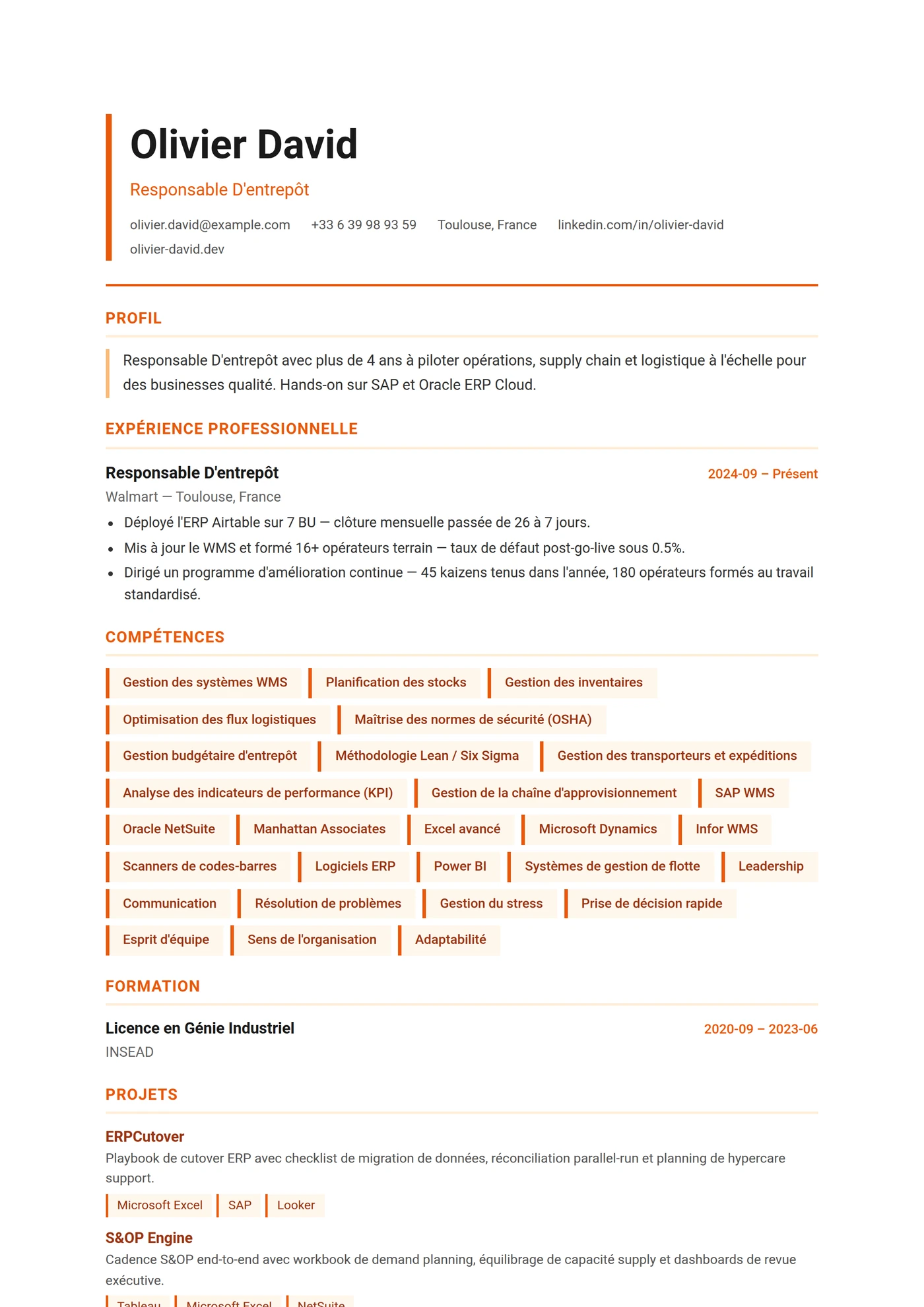 ATS Logistique — Junior