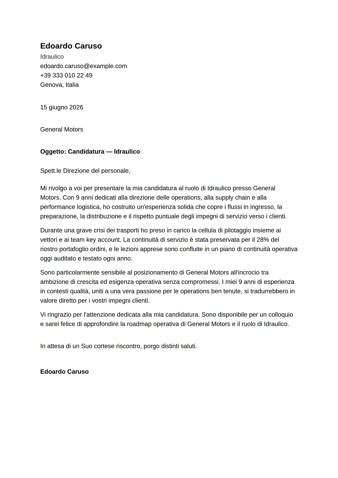 ATS pulita — Junior