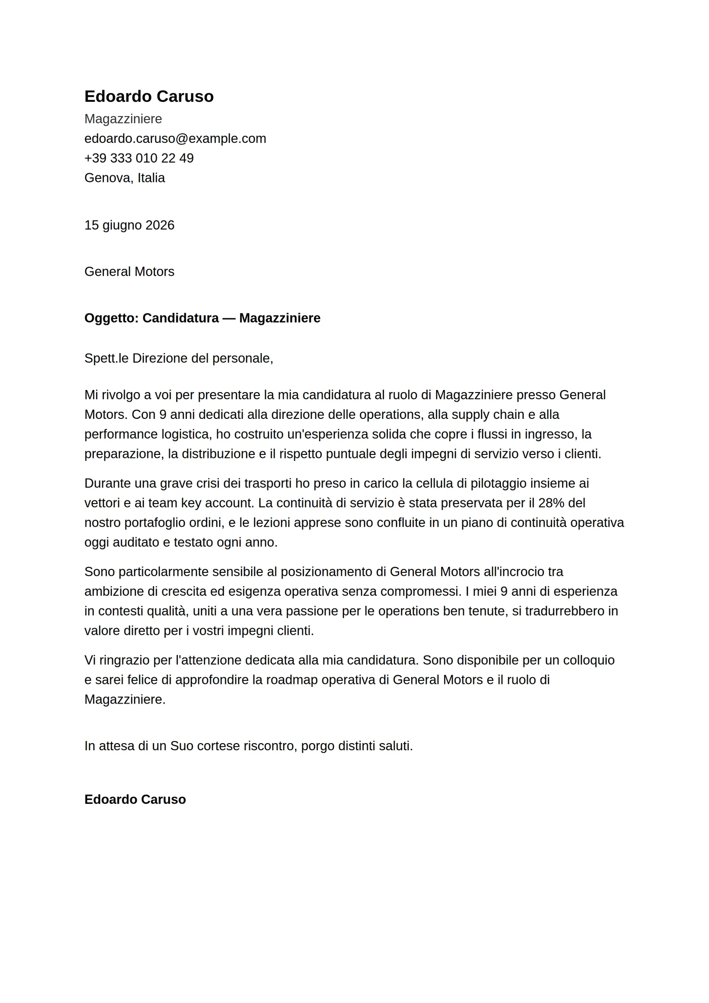 ATS pulita — Junior