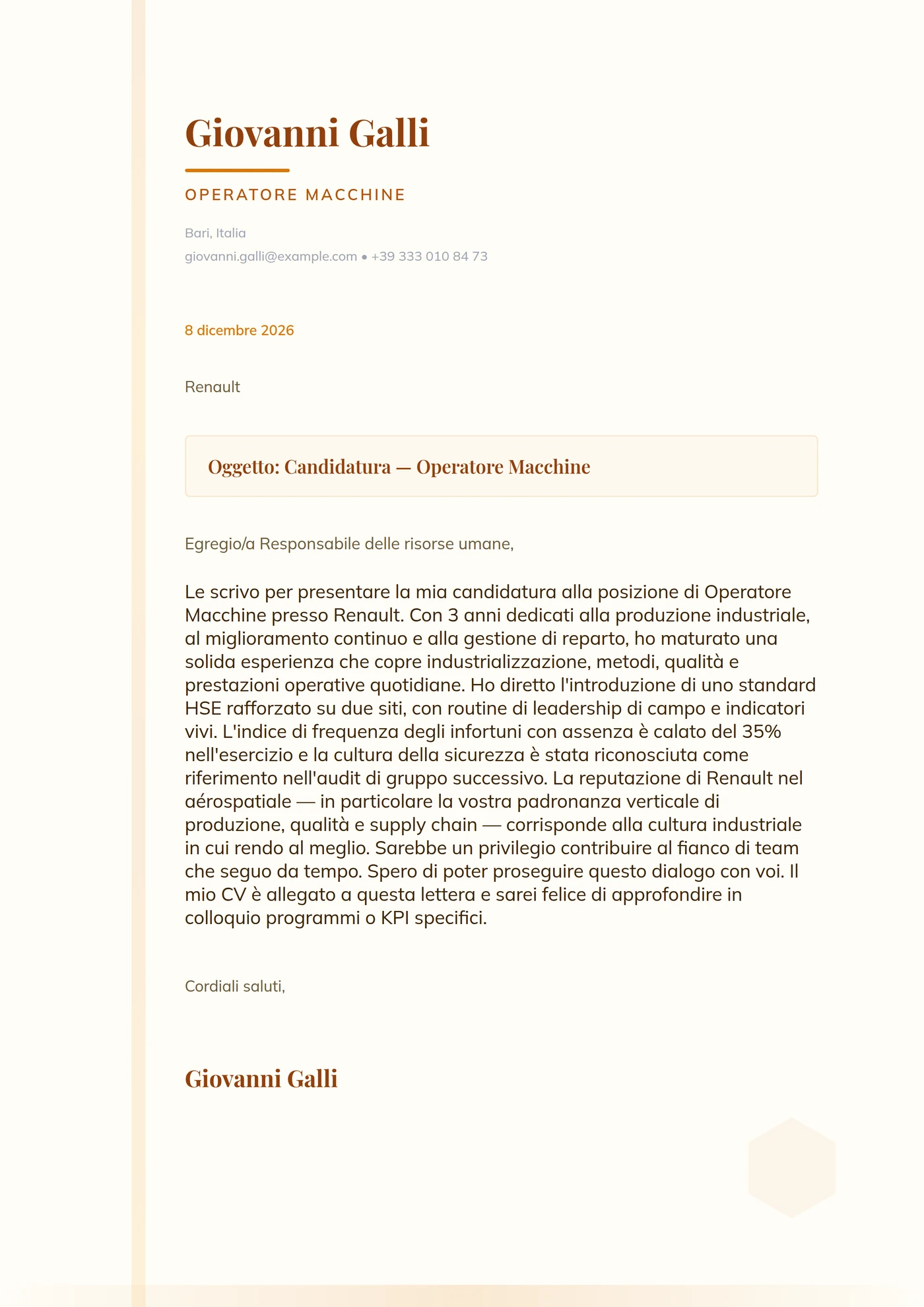 Ambra miele — Intermedio