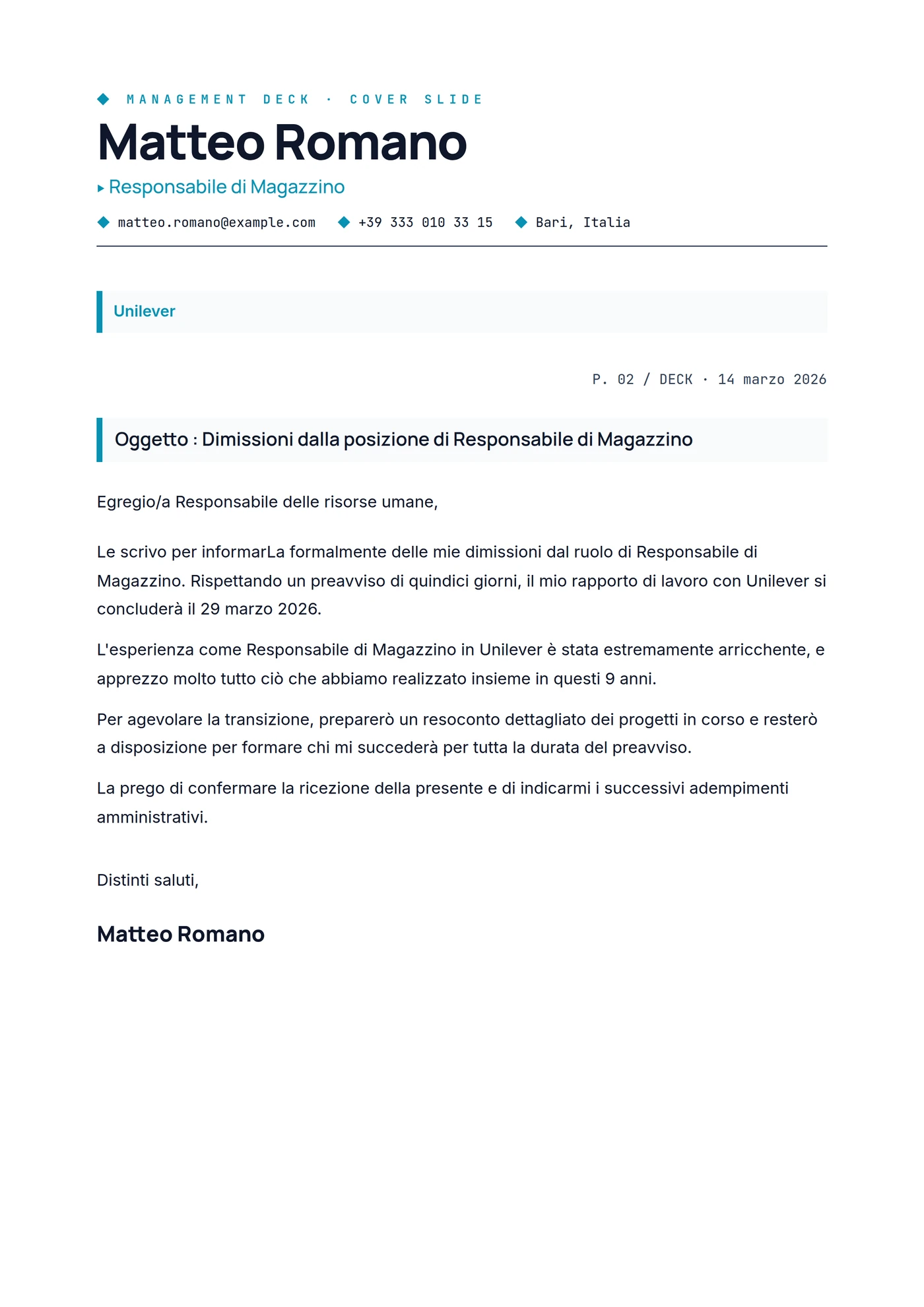 Management — Senior