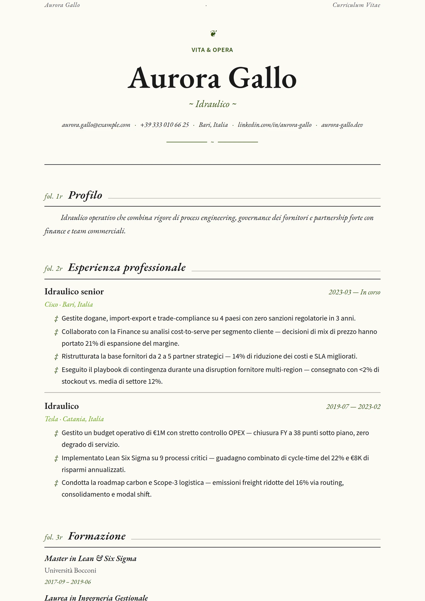 ATS Folio — Senior