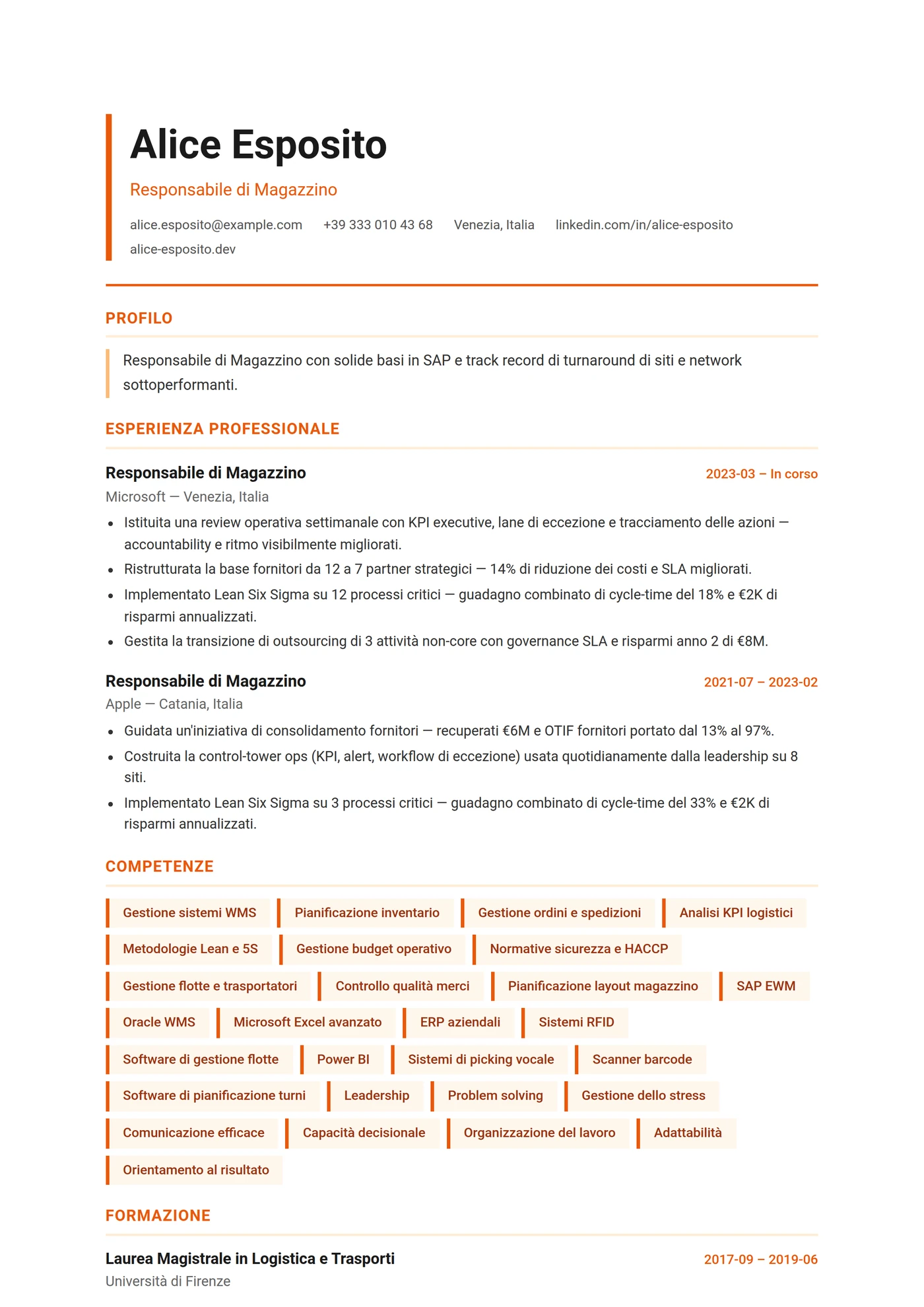 ATS Logistica — Intermedio