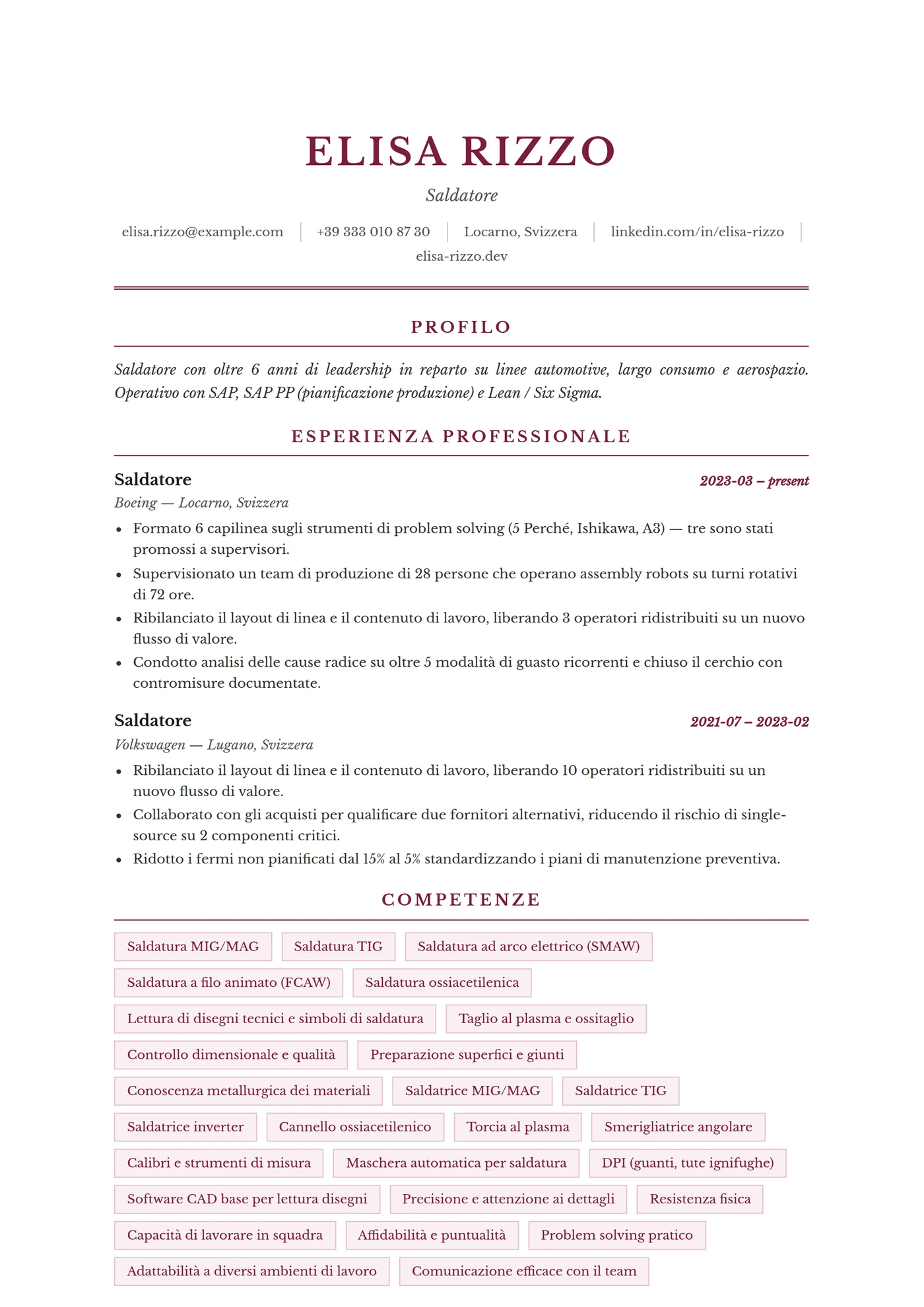 ATS Legale — Intermedio