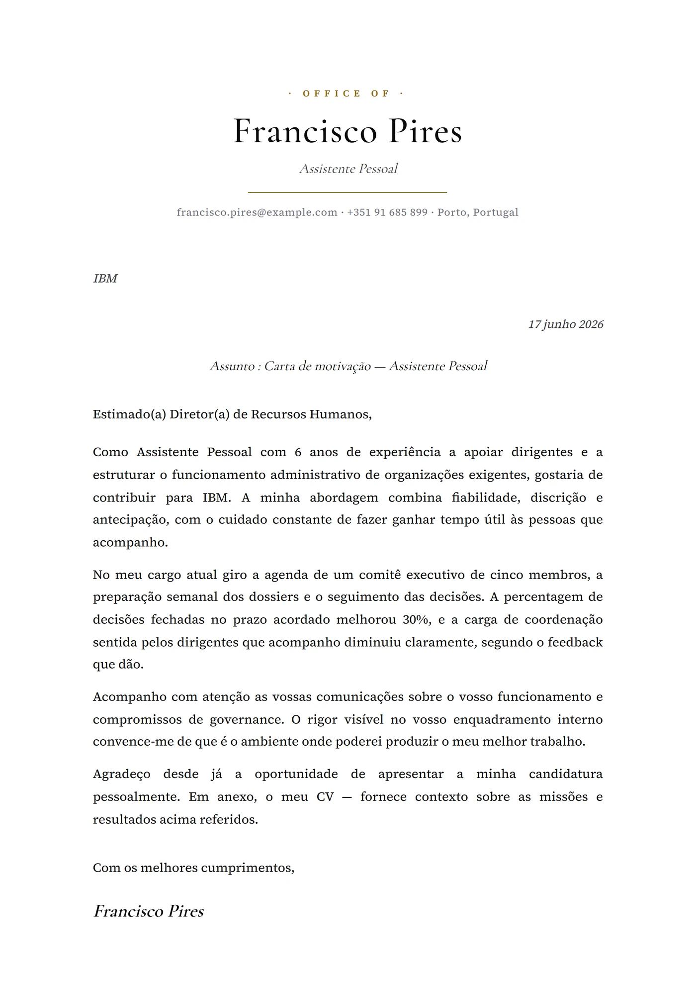 Presidencial — Sénior
