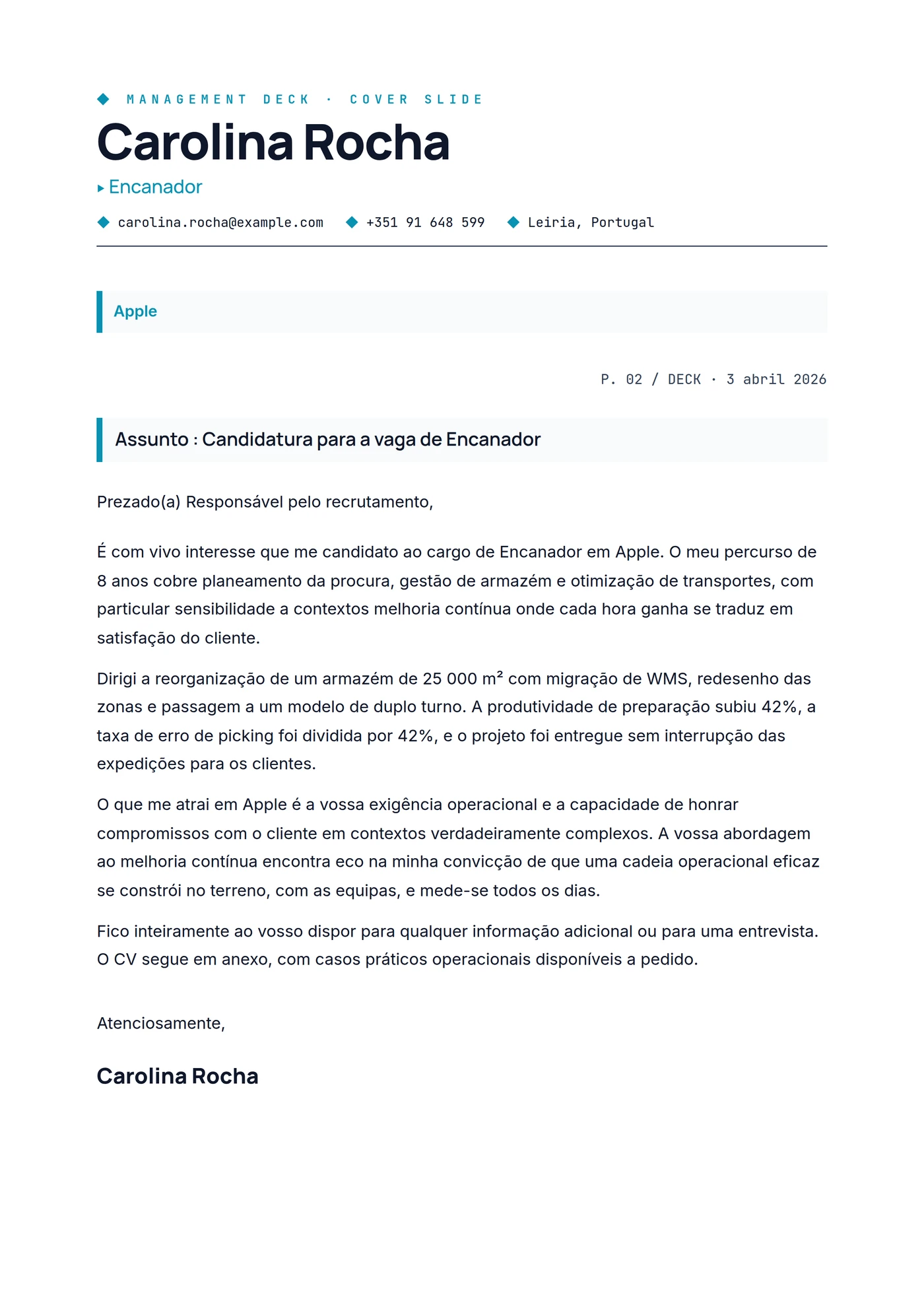 Management — Sénior
