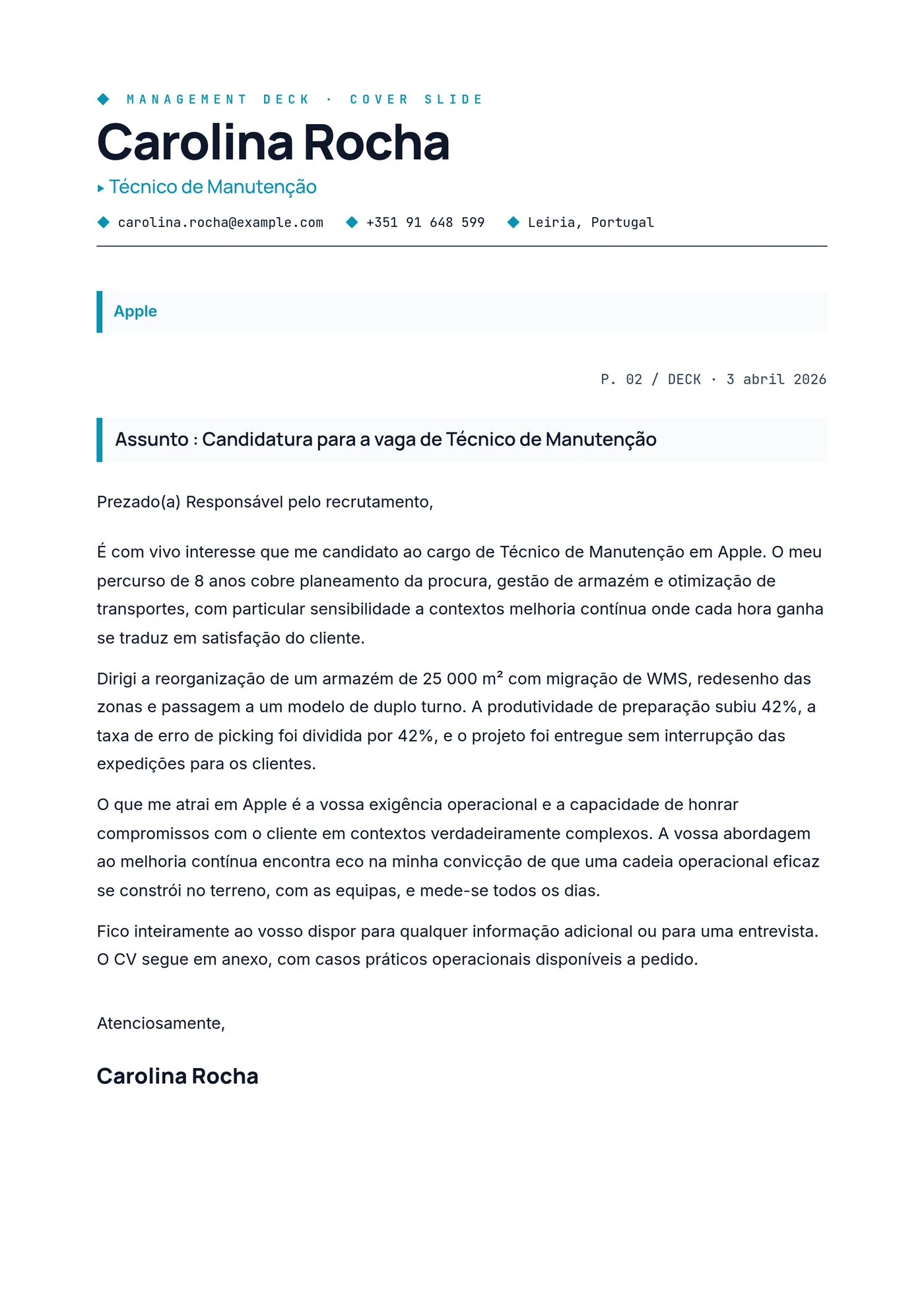 Management — Sénior