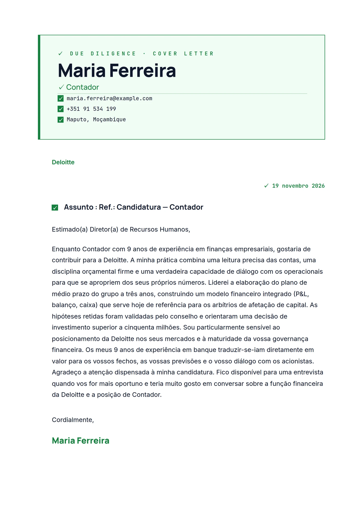 Due diligence — Intermédio