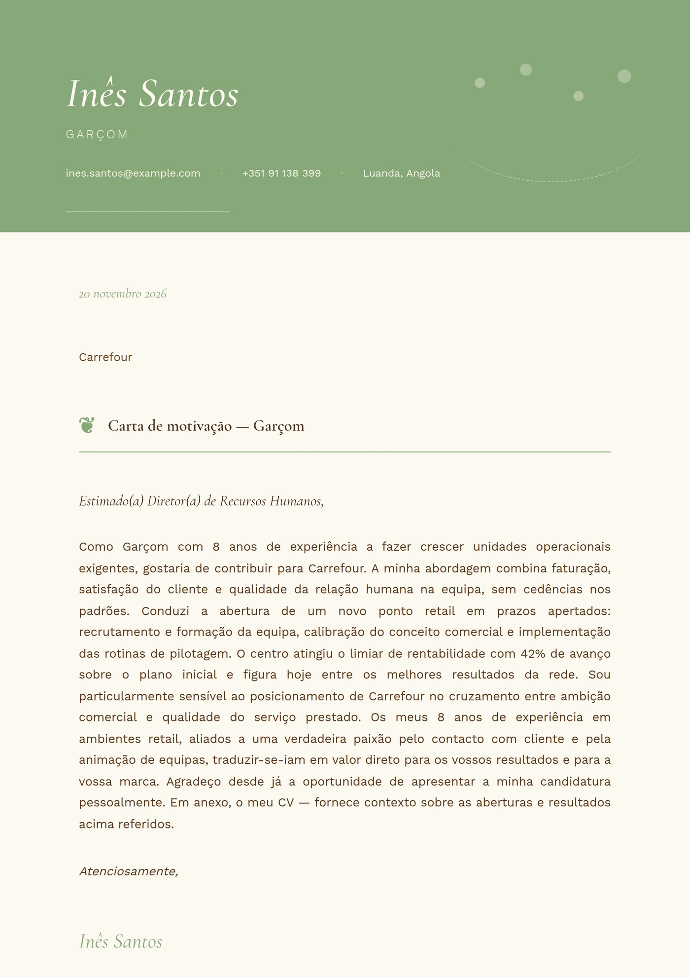 Jardim de Salva — Intermédio