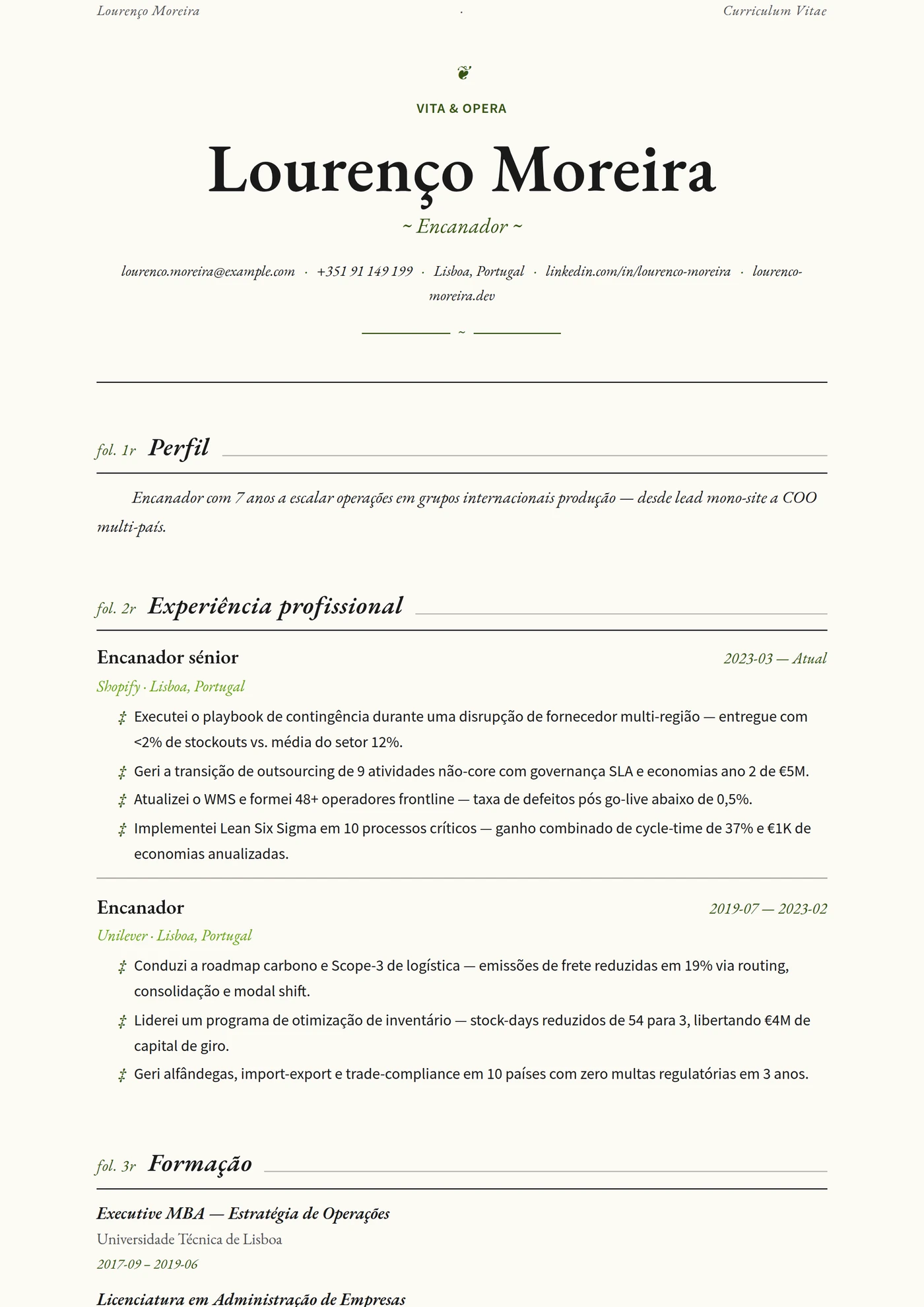 ATS Folio — Sénior