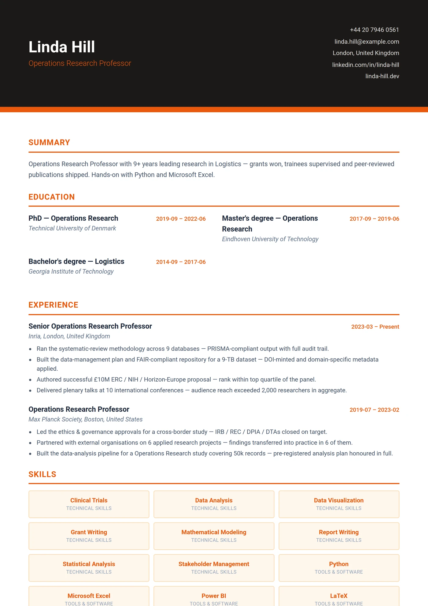 Supply Chain & Logistics — CV templates