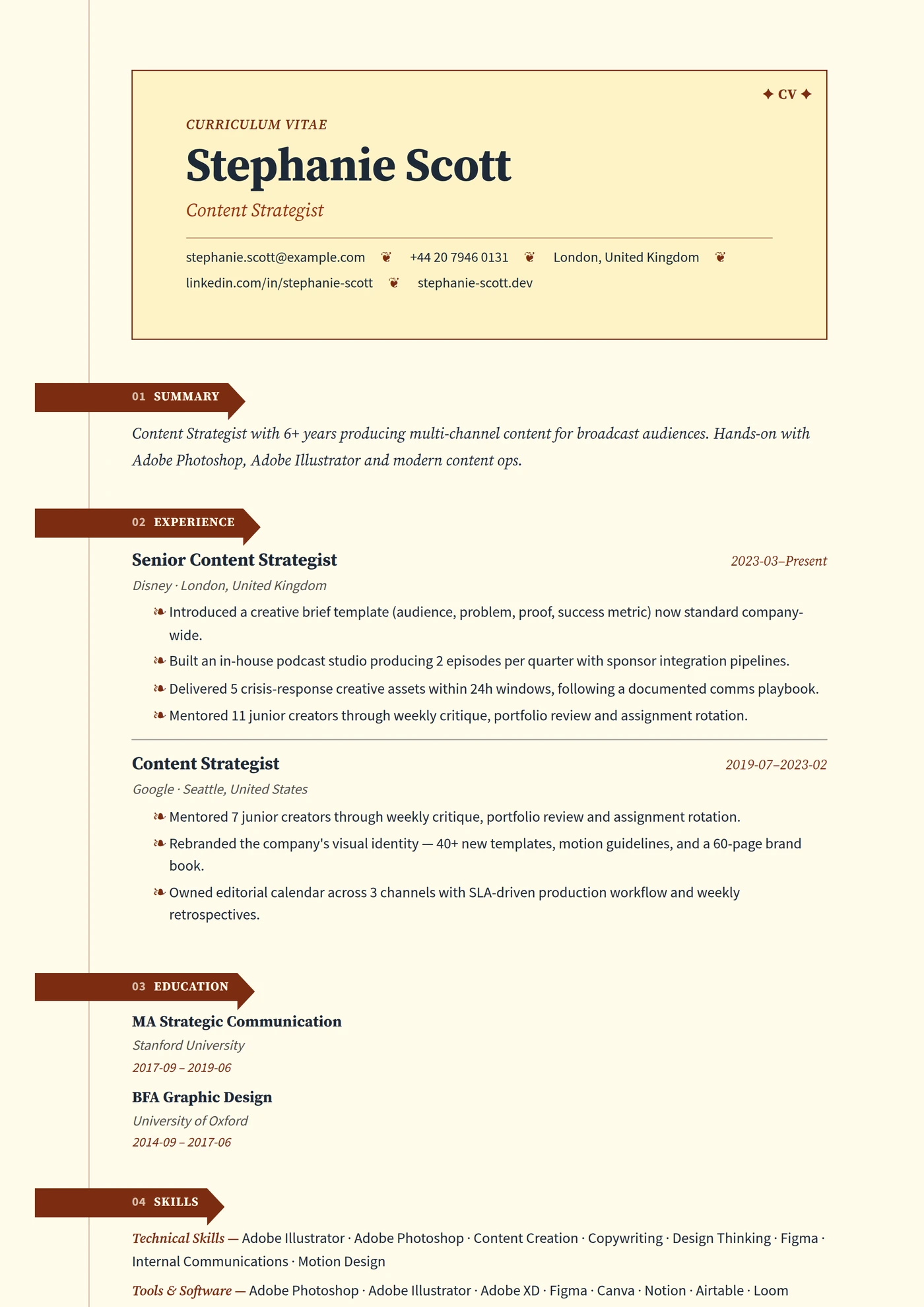 ATS Bookmark Tabs — CV templates