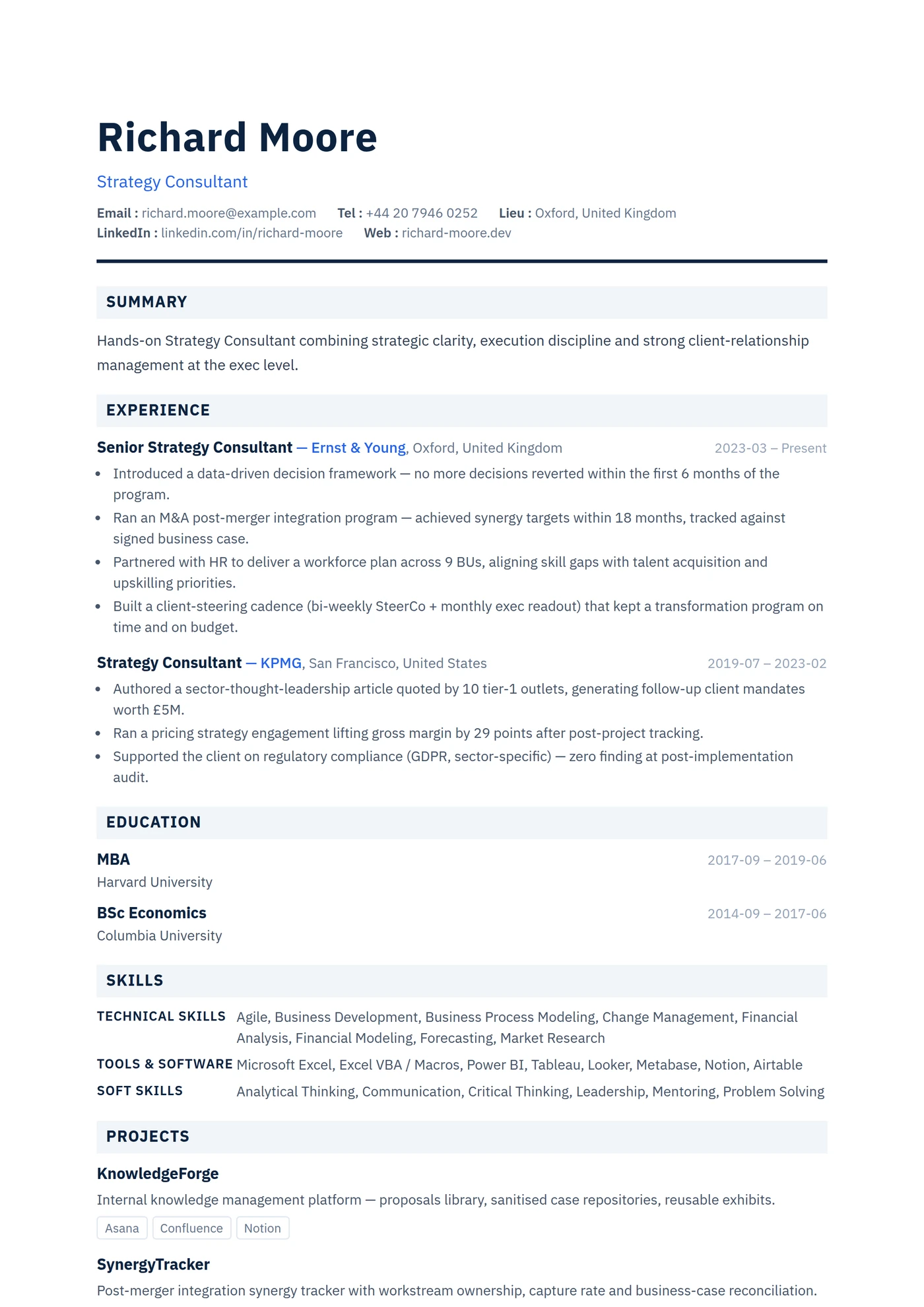 ATS Corporate Grid — CV templates