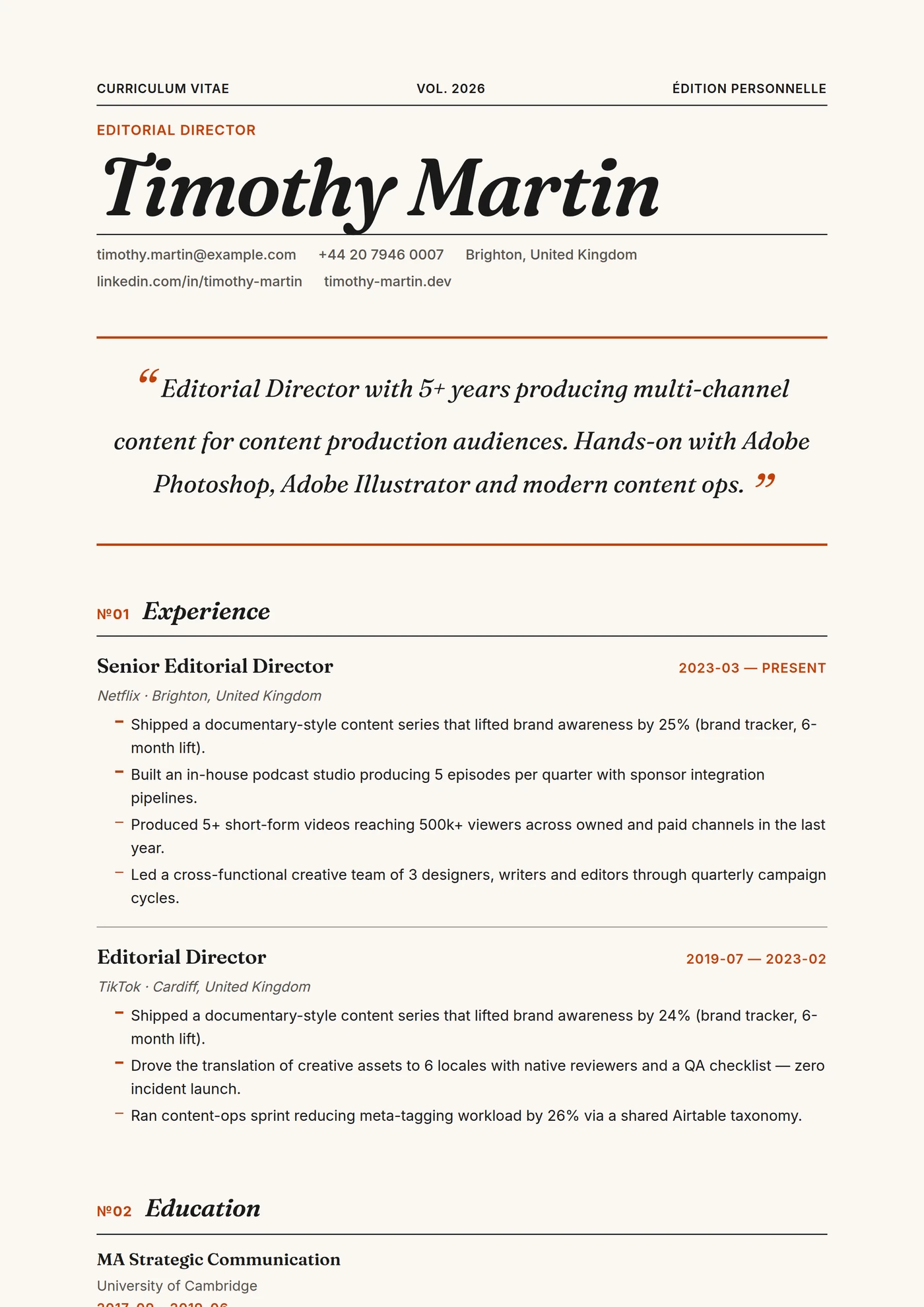 ATS Magazine Pull — CV templates