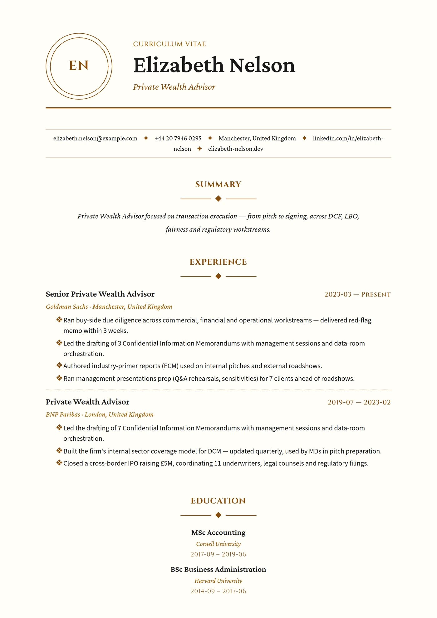 ATS Monogram Seal — CV templates