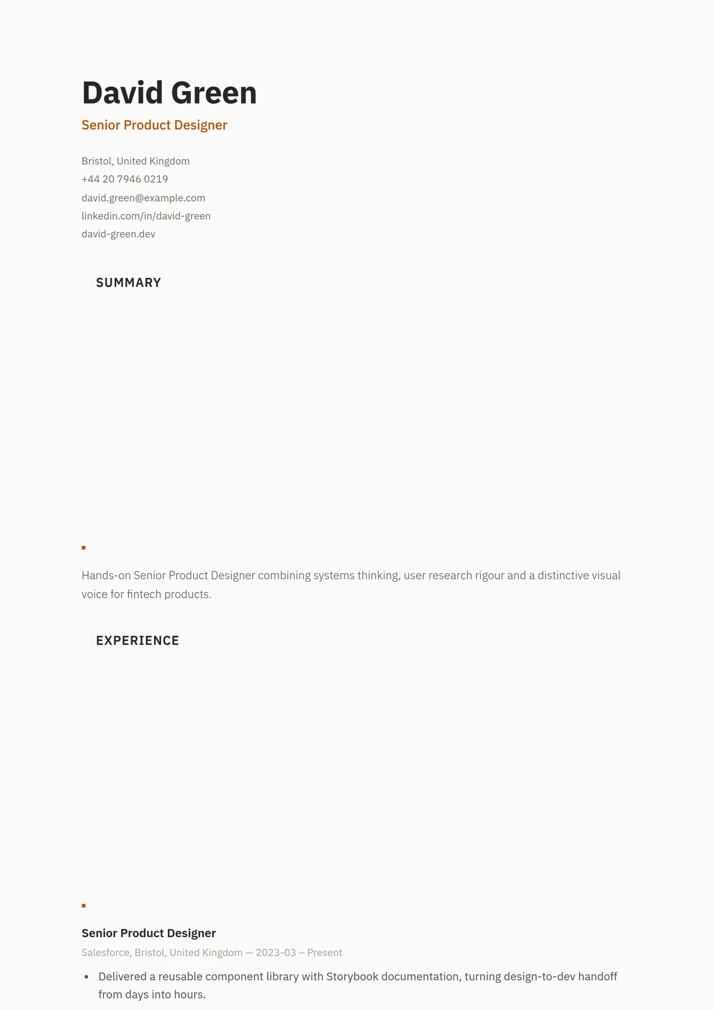 ATS Nordic — CV templates