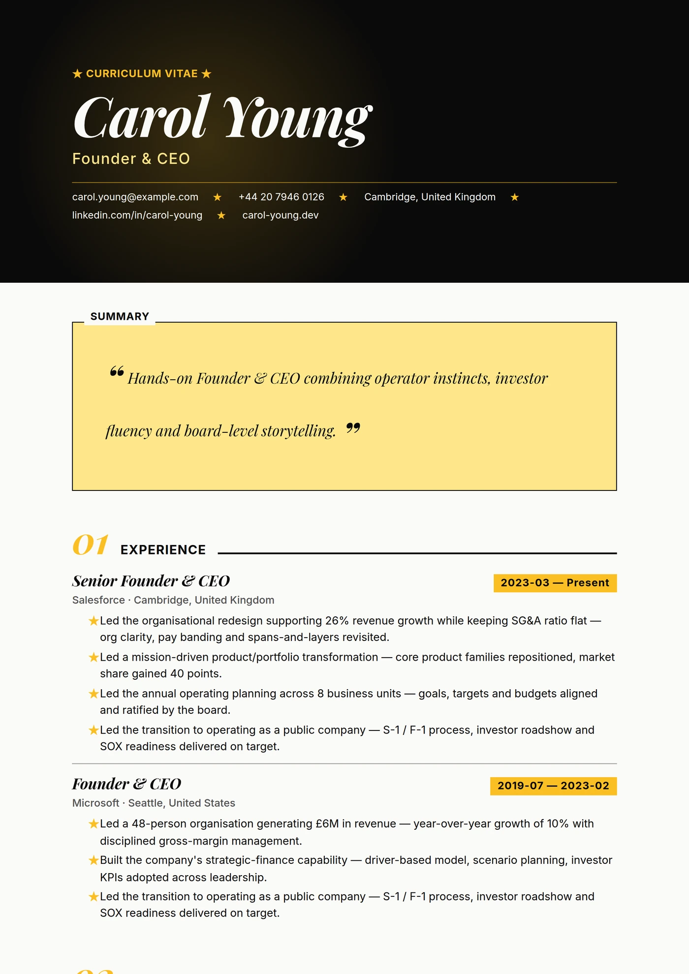 ATS Spotlight Quote — CV templates