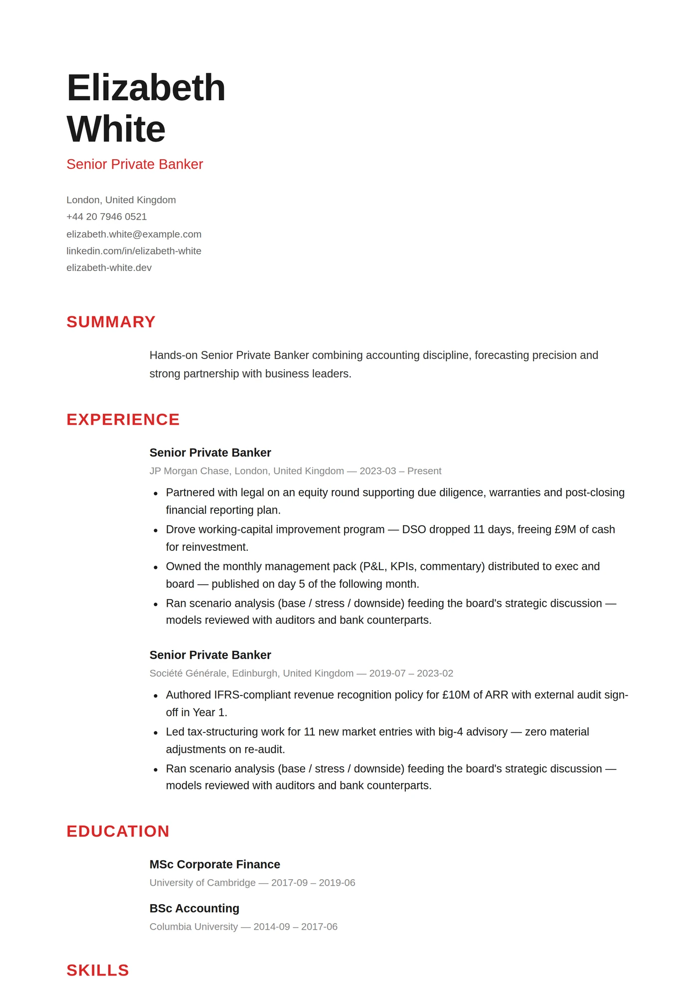 ATS Swiss — CV templates