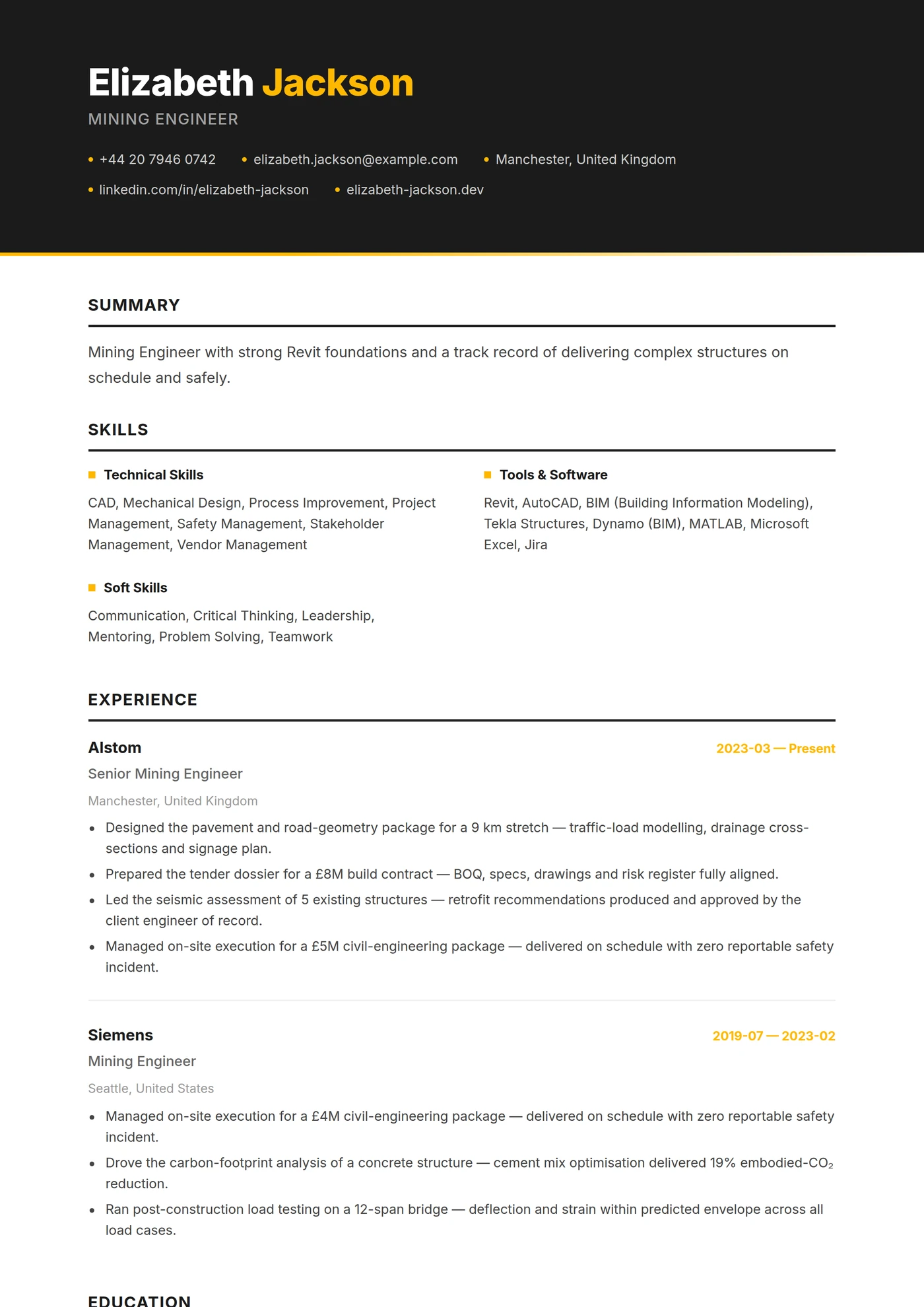 Australia — CV templates