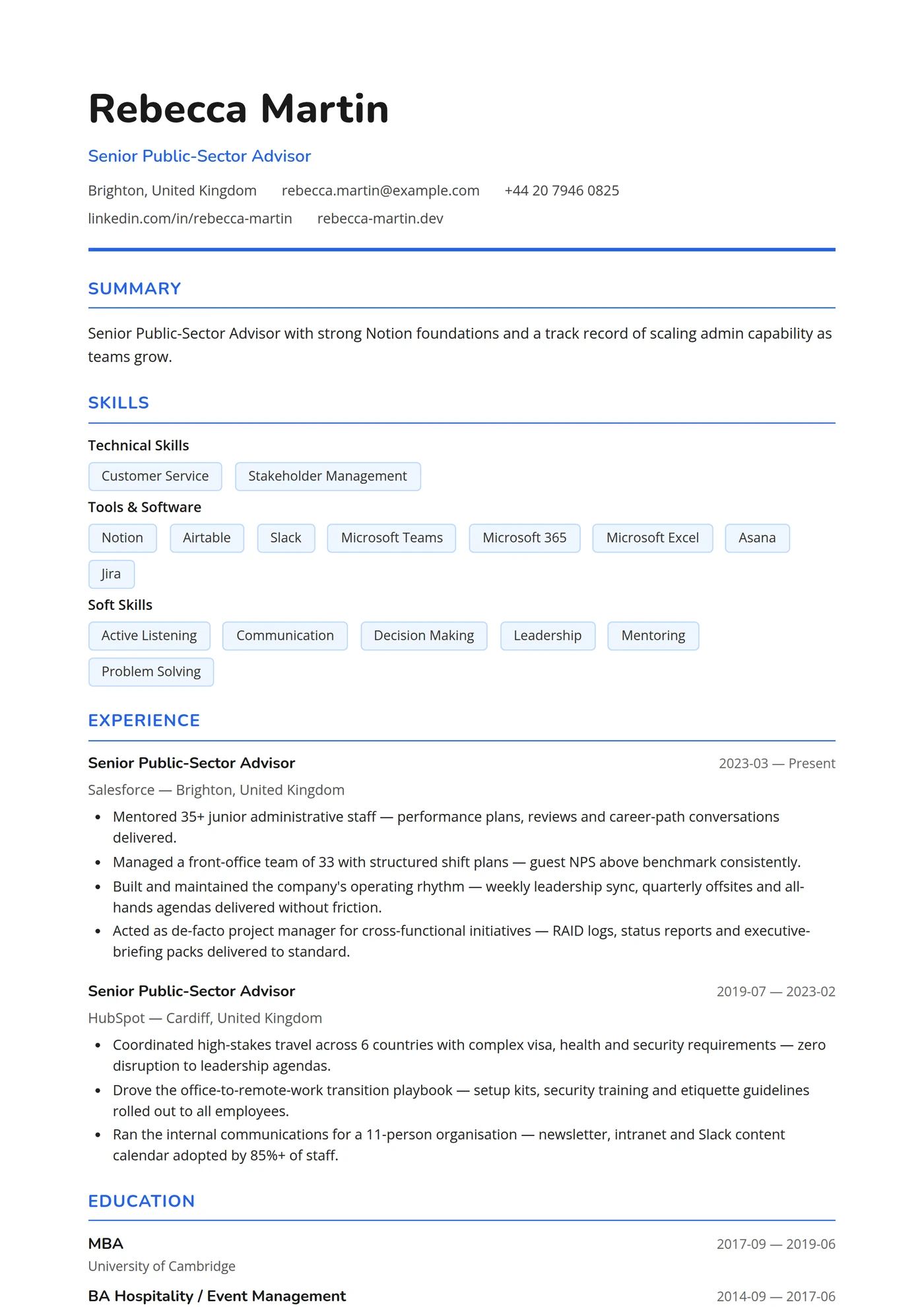 Canada French — CV templates