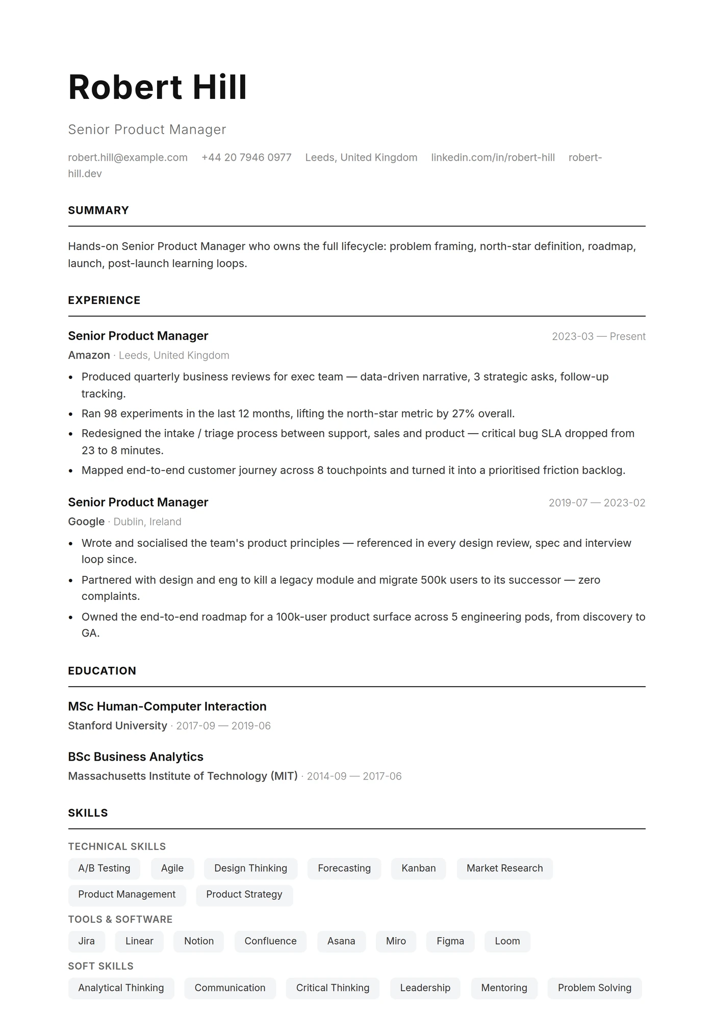 Clean Pro — CV templates